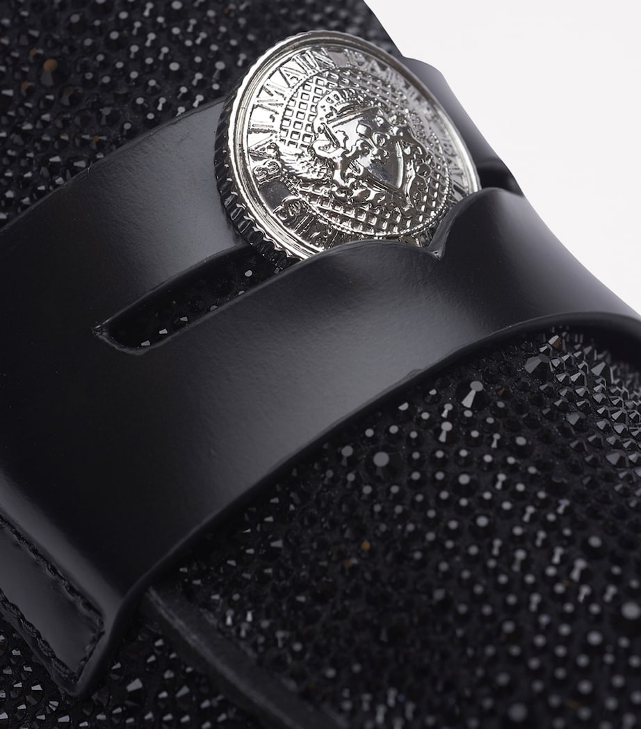 Rhinestone-Embellished Unicorn Loafers EAW NOIR/CRISTAL Image 4