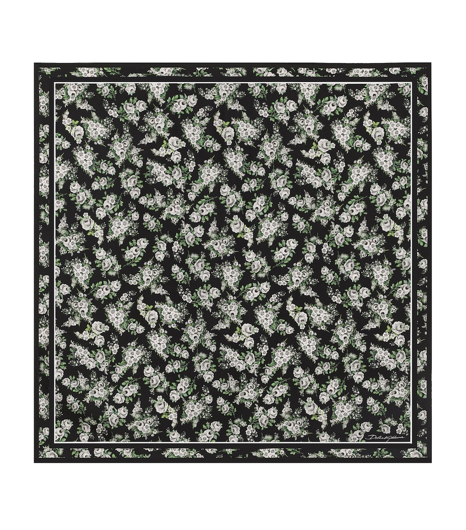 Dolce&Gabbana Silk Floral Square Scarf Bouq Image 1