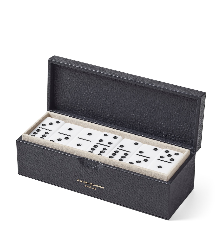Leather Dominoes Set NAVY Image 1