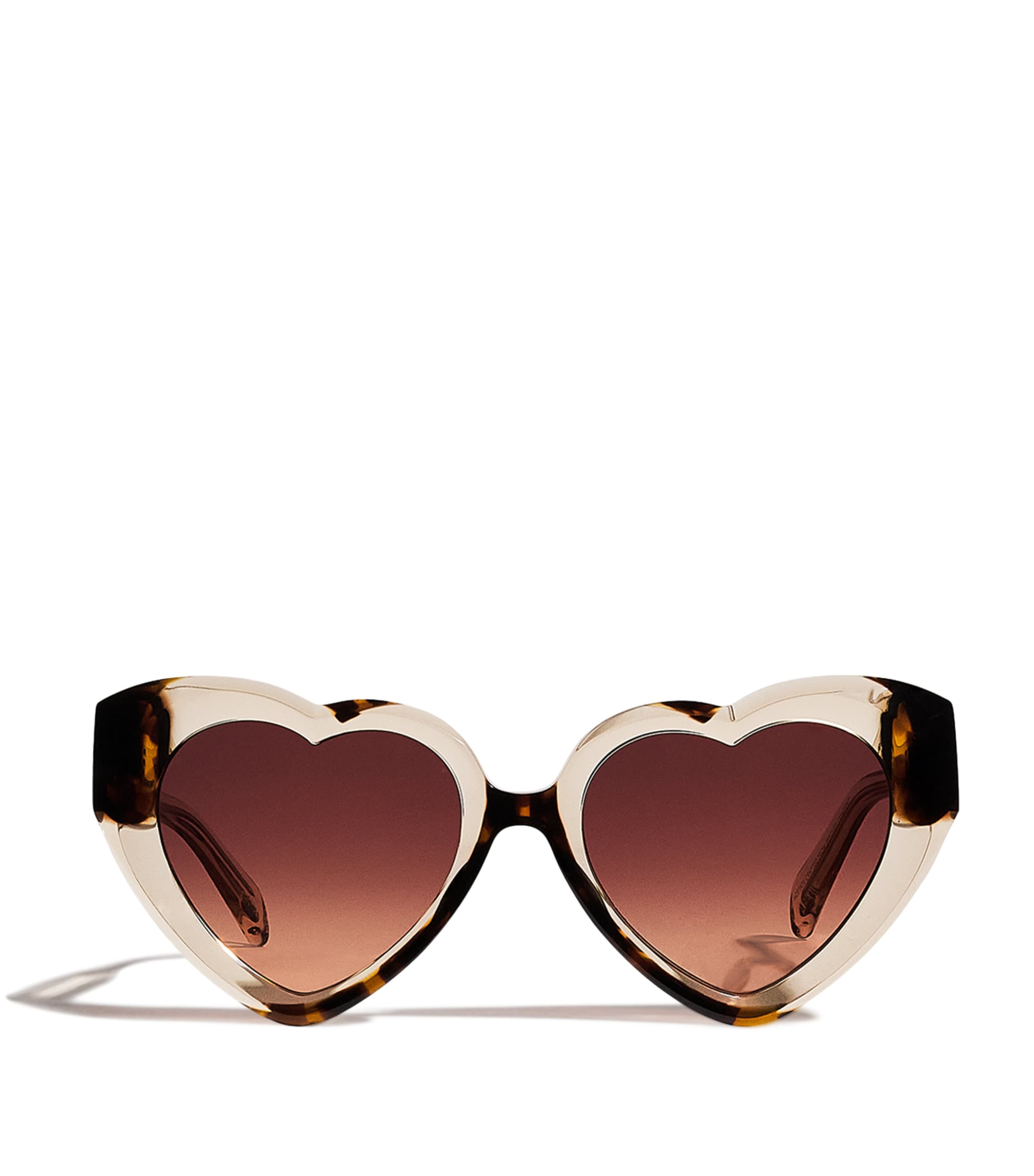 Acetate Heart Sunglasses CHAMPAGNE Image 1