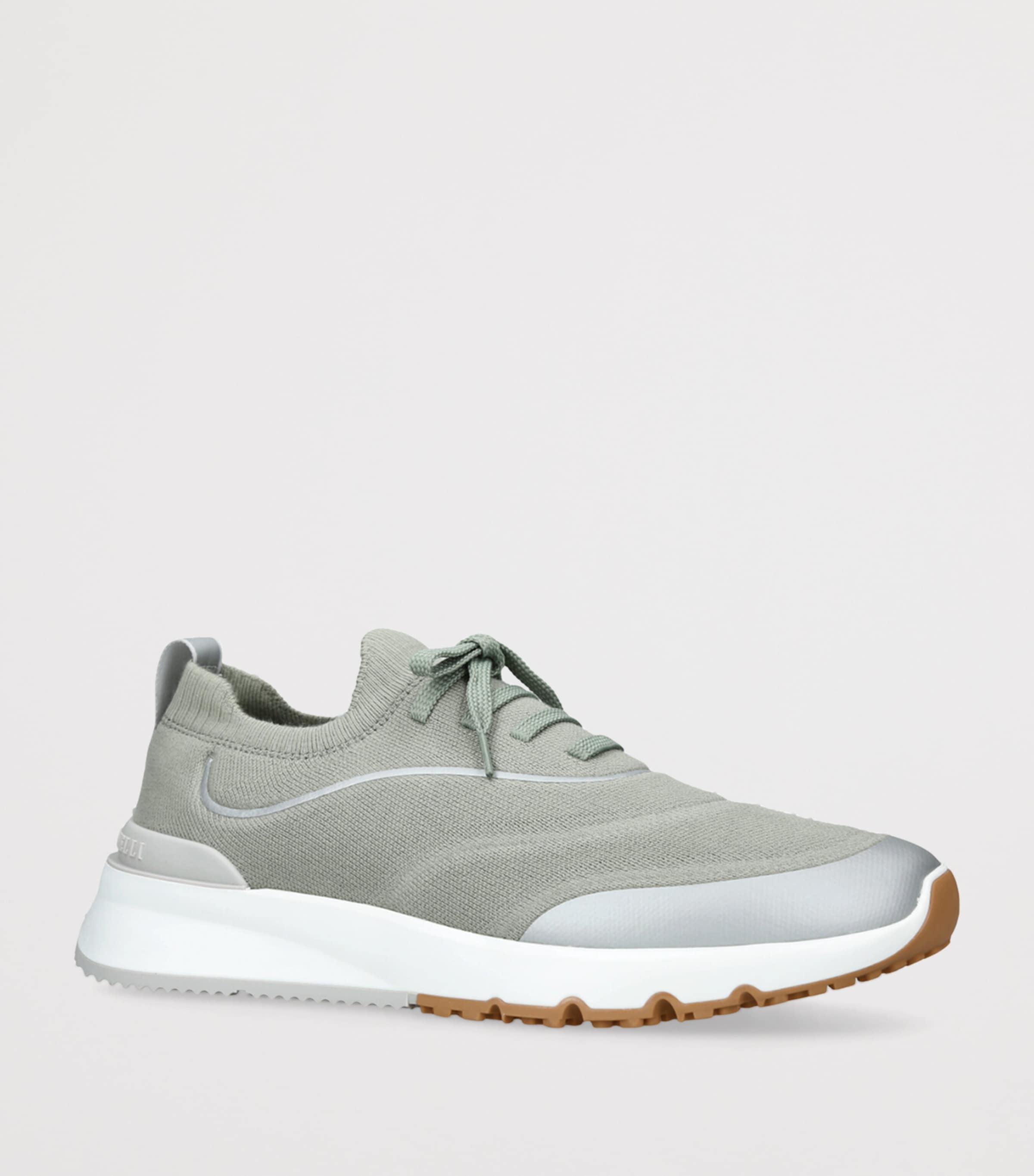 Knitted Sportiv Sneakers PALE GREEN Image 3