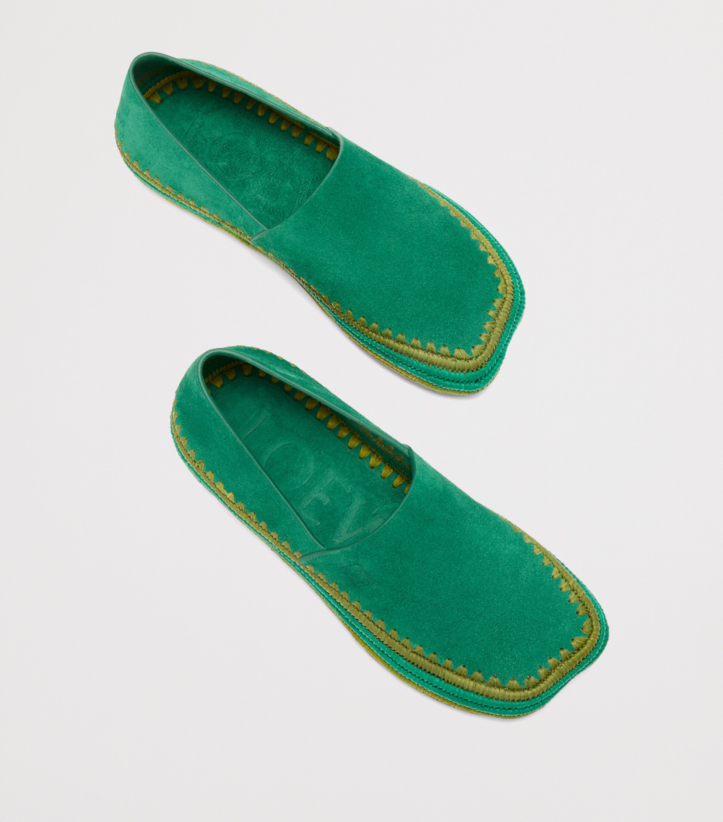 VIP【関税送料無料】希少 Loewe Paula's Ibiza Rio slipper LOEWE x Paula's Ibiza Suede Raffia-Trim Rio Slippers
