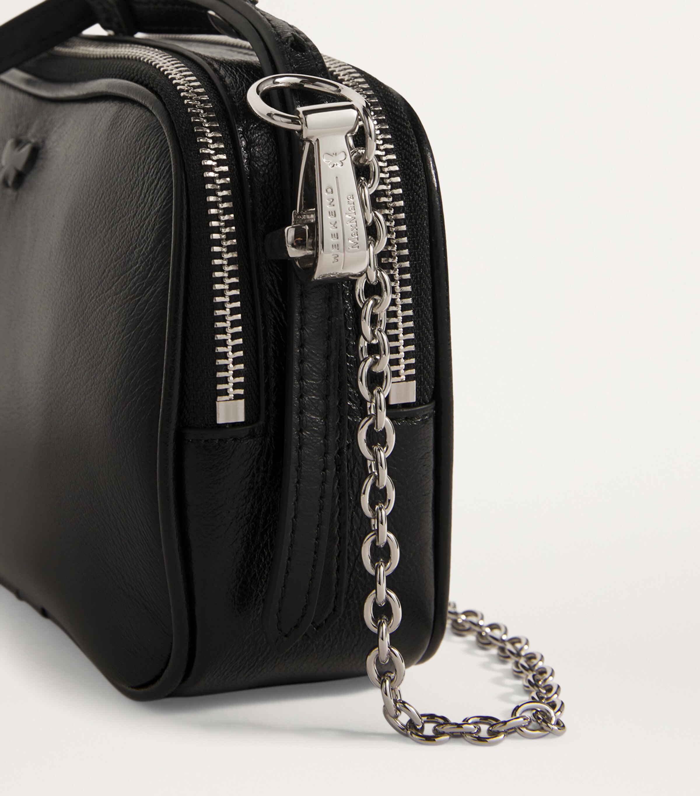 Weekend Max Mara Black Mini Nappa Leather Shoulder Bag