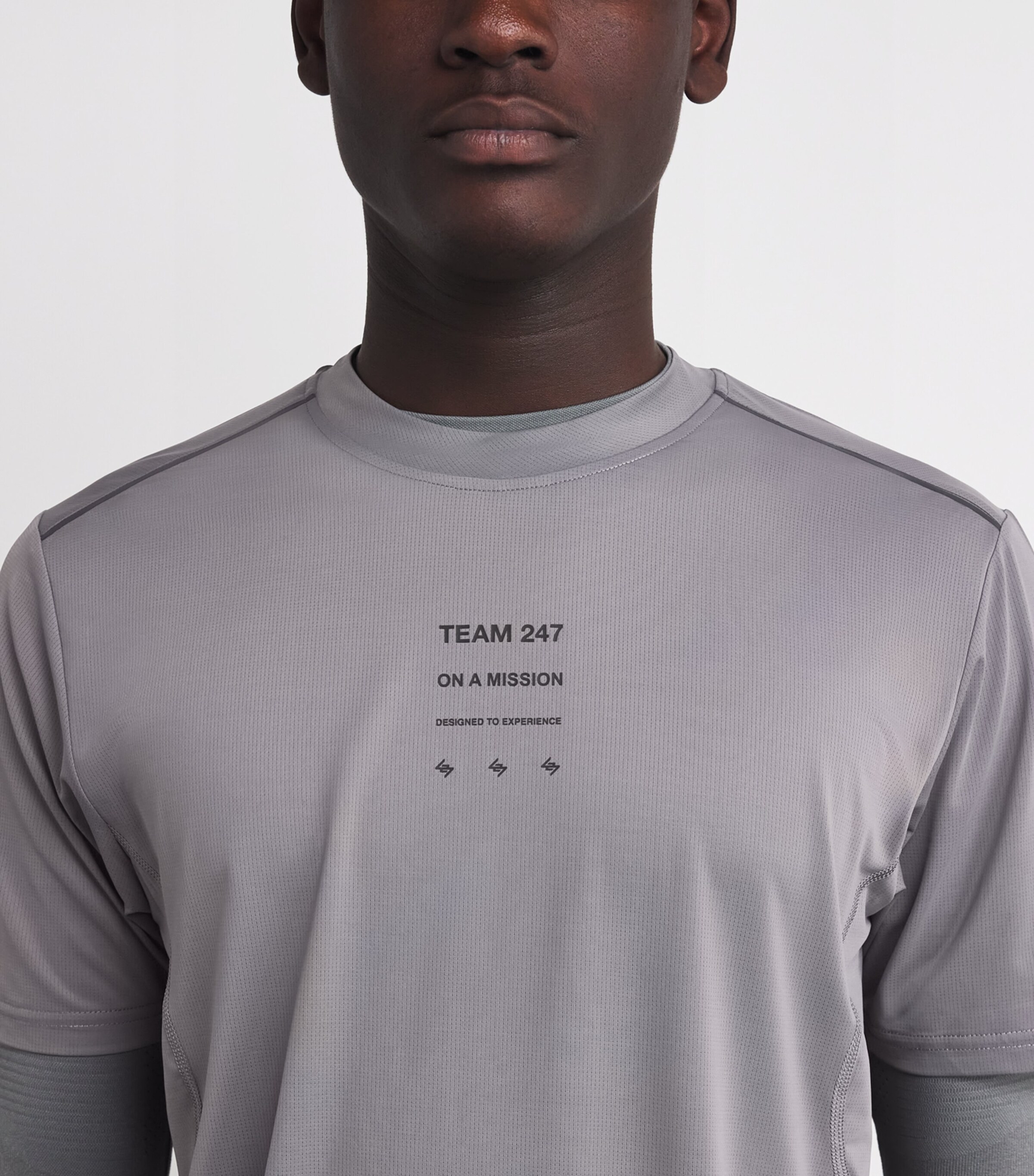 Mesh Trail Running T-Shirt STEEL Image 6