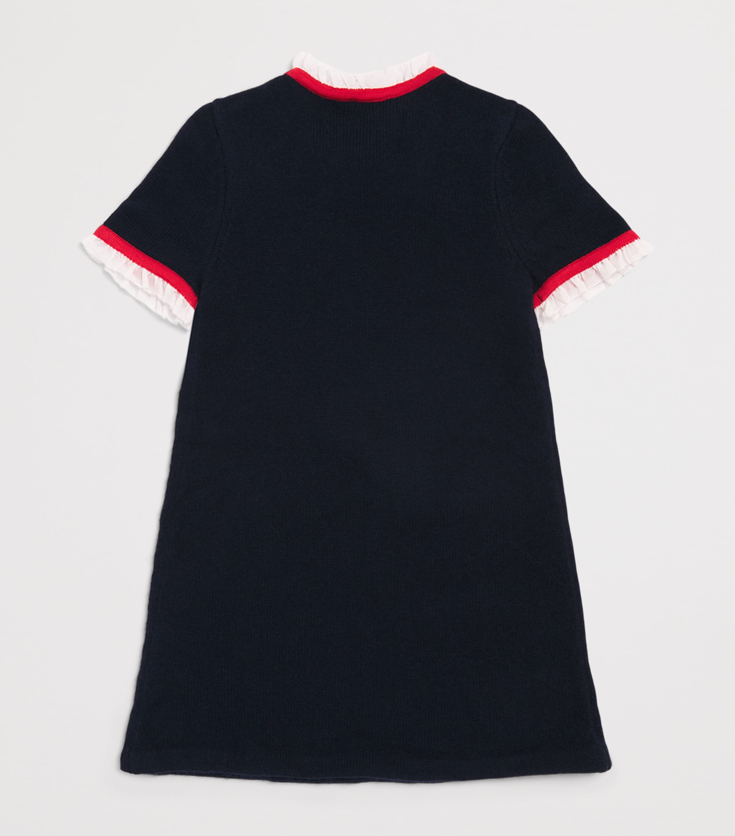 Self-Portrait Kids Bow-Detail Dress (3-12 Years) Navy Image 2