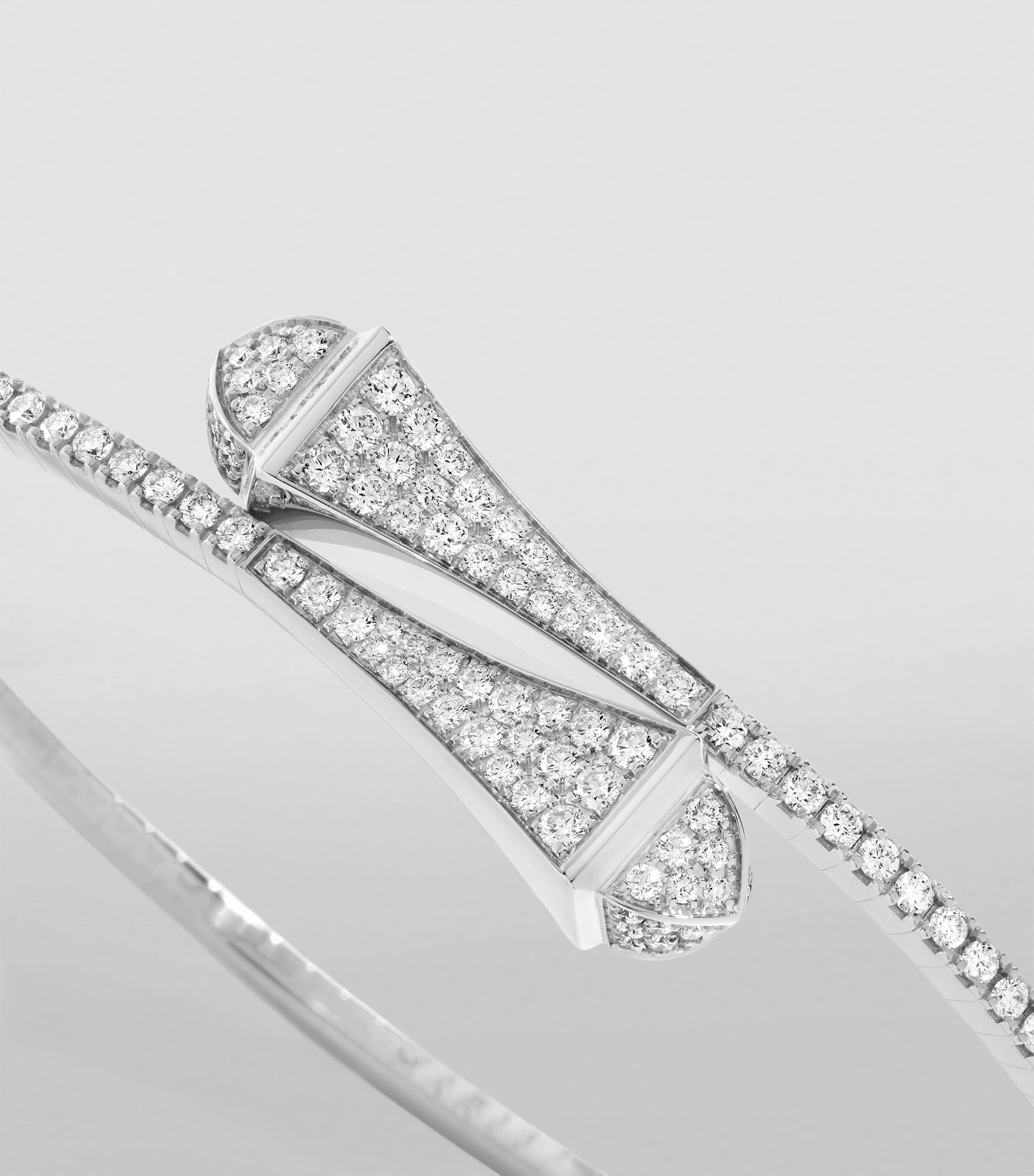 MARLI New York Midi White Gold and Diamond Cleo Slip-On Bracelet White Gold Image 3