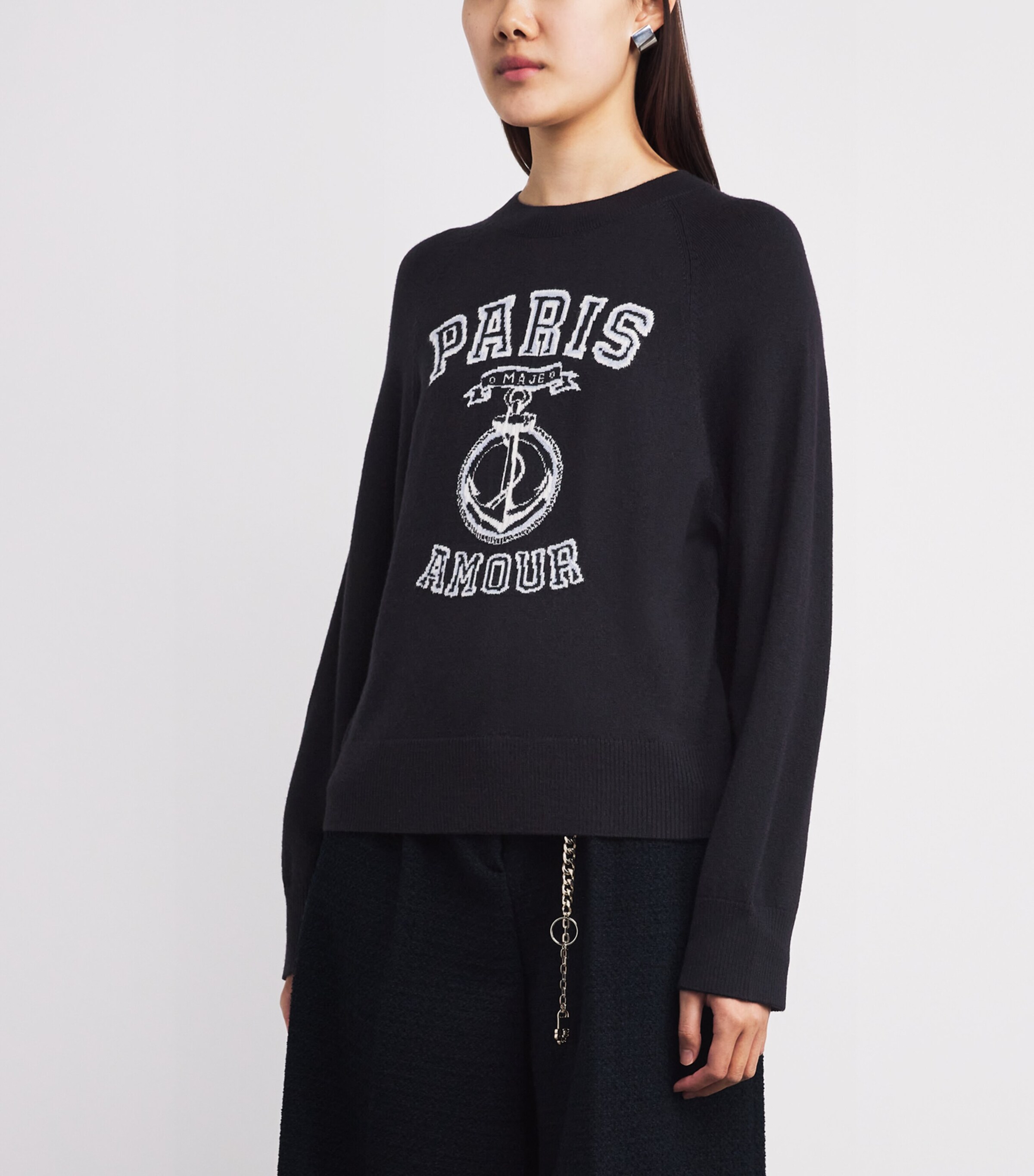 Paris Amour Logo Sweater NAVY Image 3