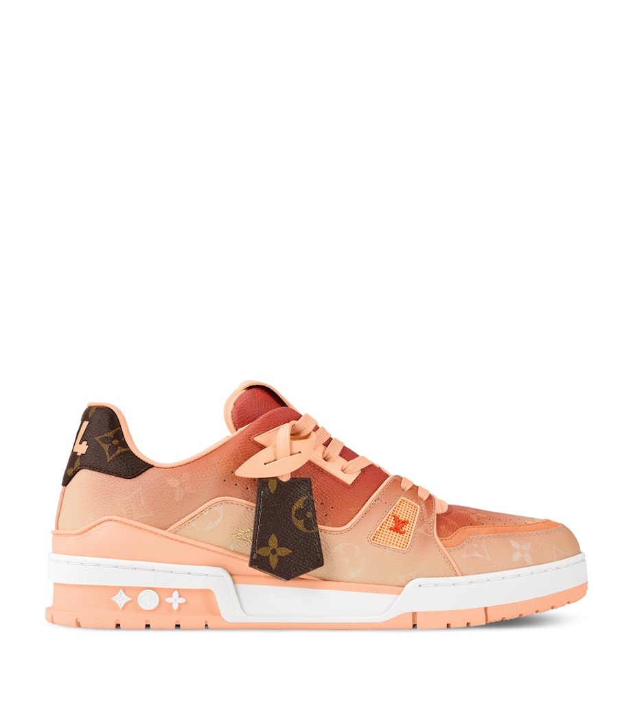 LOUIS VUITTON Leather LV Sneakers Orange Monogram Image 1