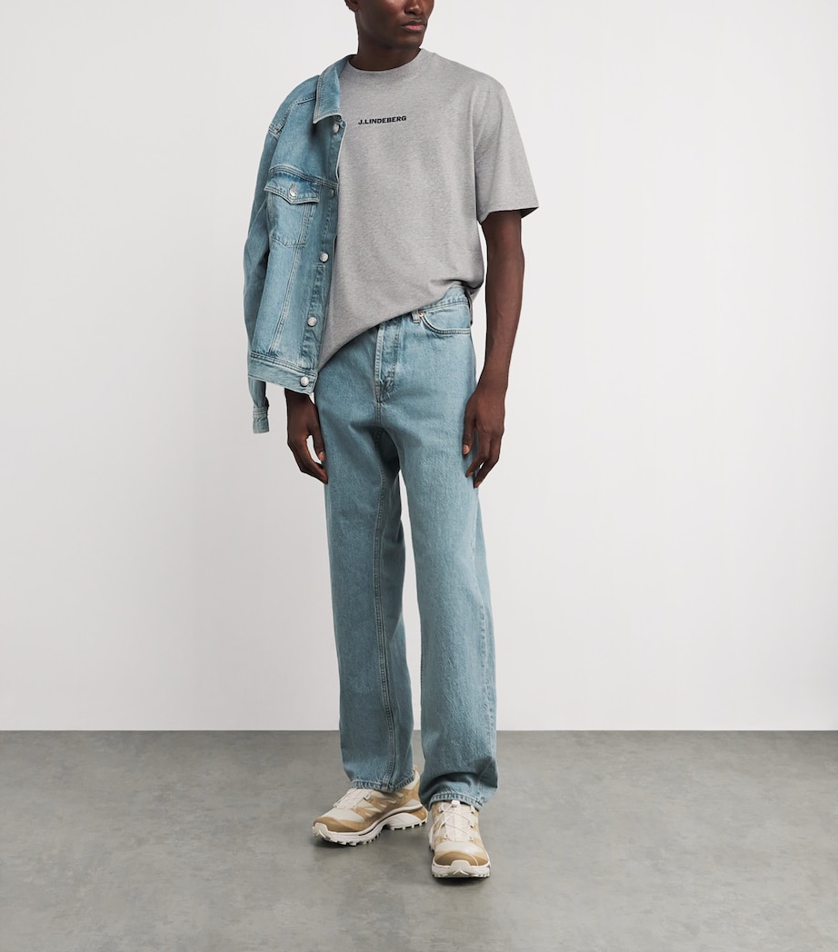 Cotton Logo Hale T-Shirt U199 LIGHT GREY Image 2