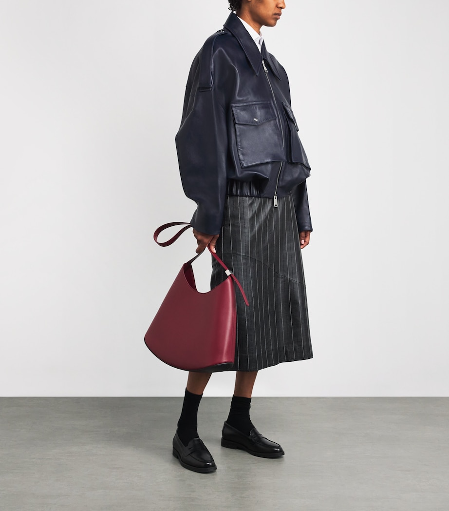 Leather Wilde Penny Loafers BLACK Image 5