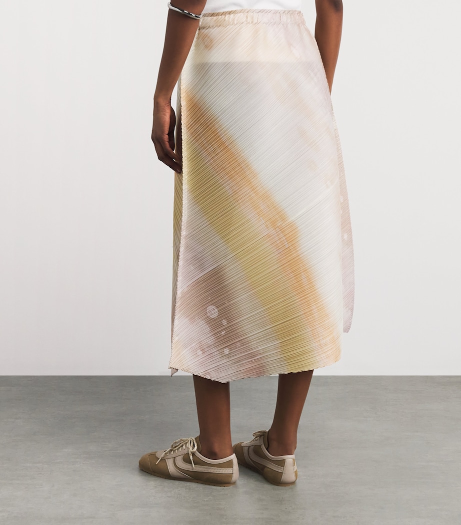 Pleats Please Issey Miyake Womens Sea Bubble Midi Skirt Greige Image 5