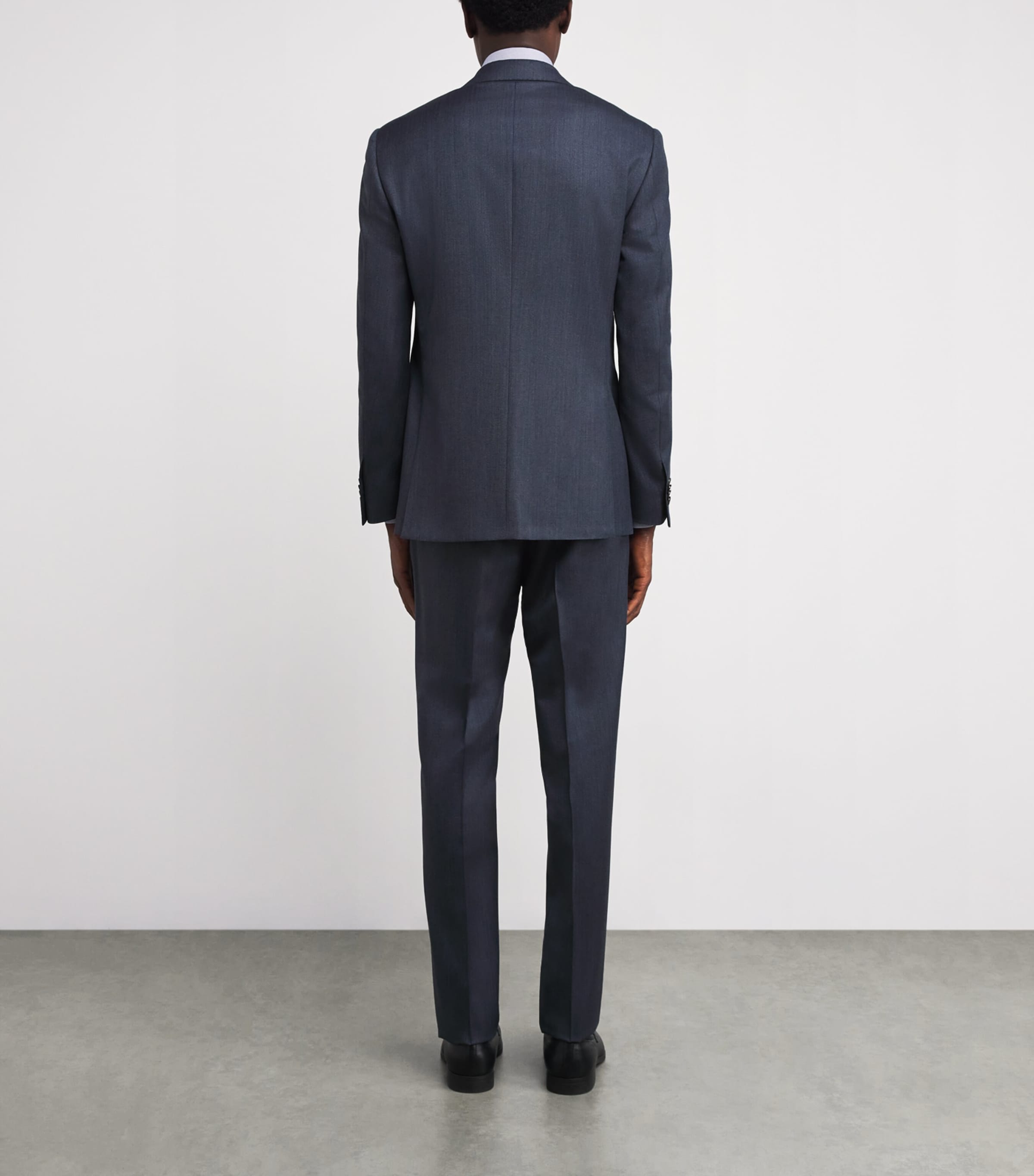 Virgin Wool 2-Piece Suit 01 NAVY BLUE Image 4