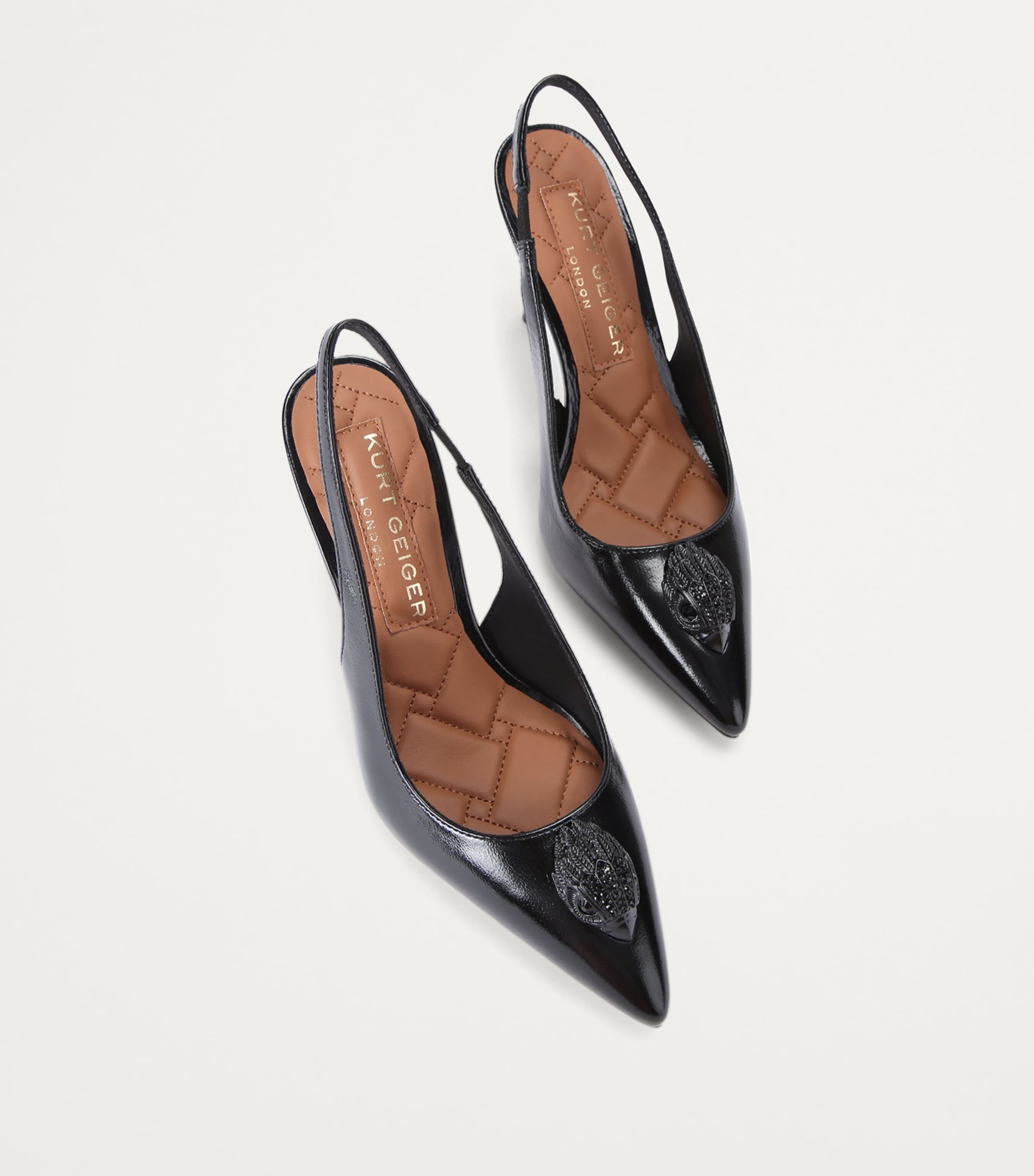 Patent Belgravia Slingback Pumps BLACK Image 3