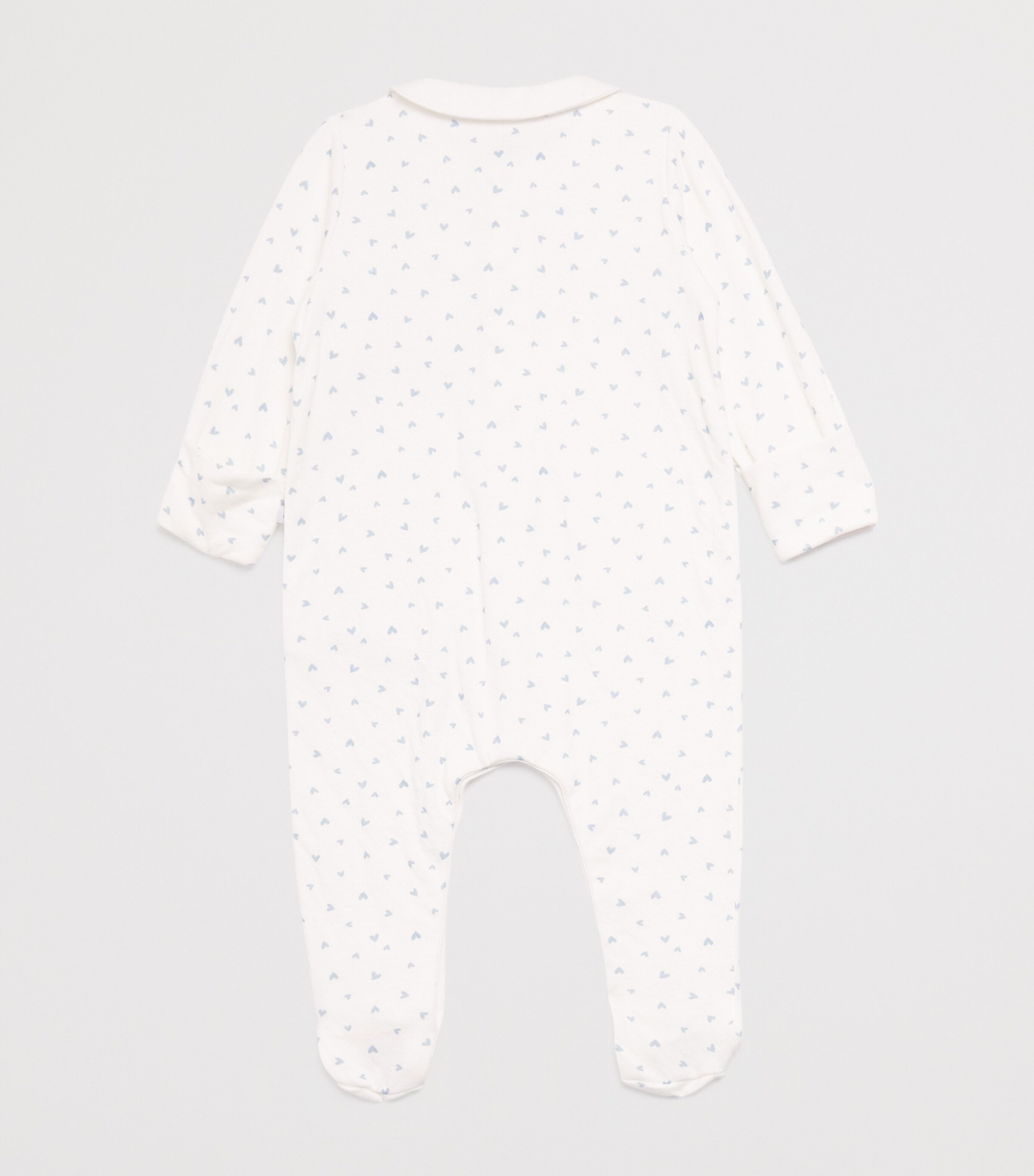 Petit Bateau Cotton Printed All-In-One (1-18 Months) Marshmallow/flo Image 2