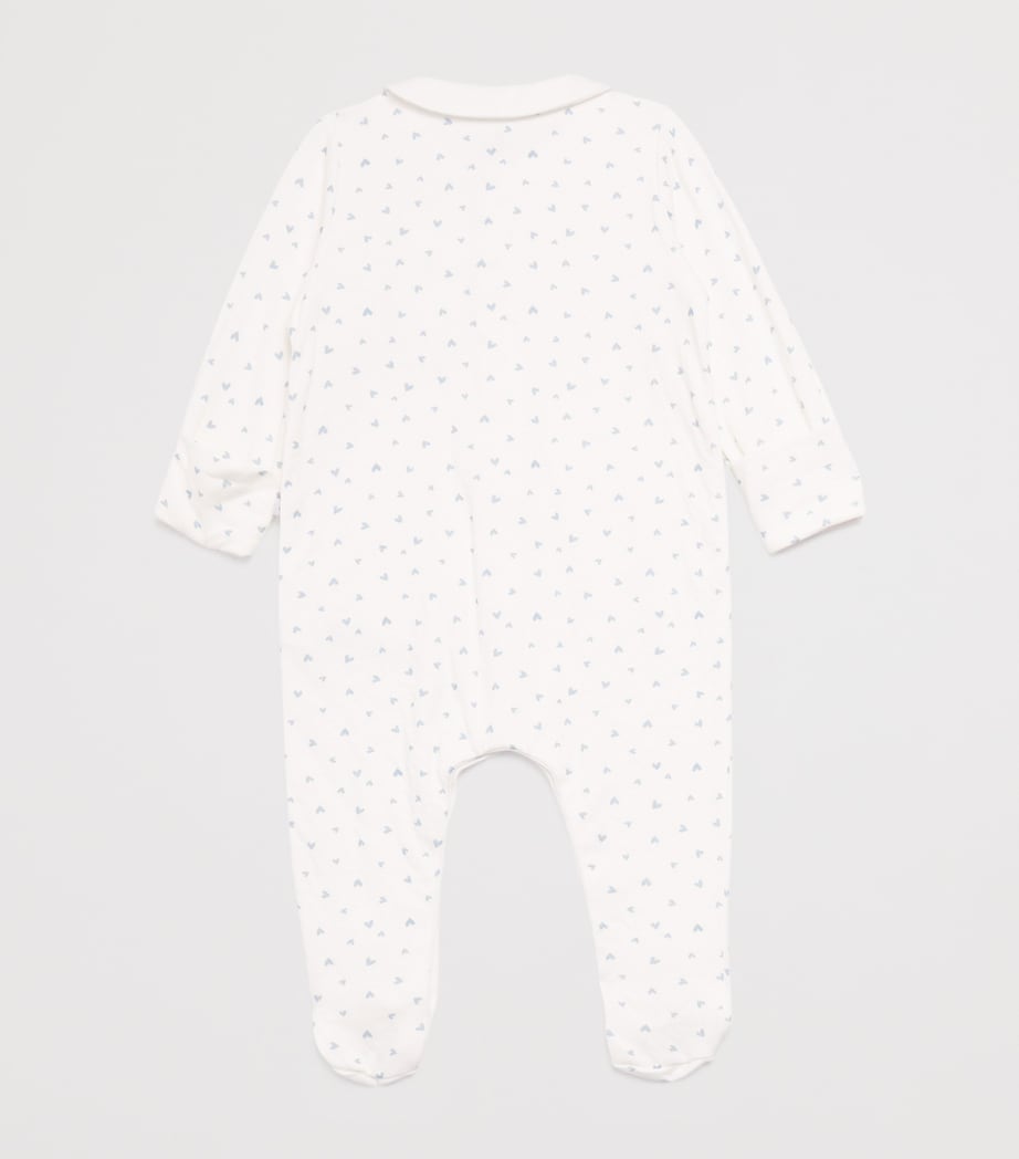 Petit Bateau Cotton Printed All-In-One (1-18 Months) Marshmallow/flo Image 2