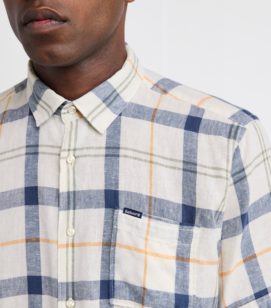 Linen-Blend Croft Shirt SEA HAZE TARTAN Image 6