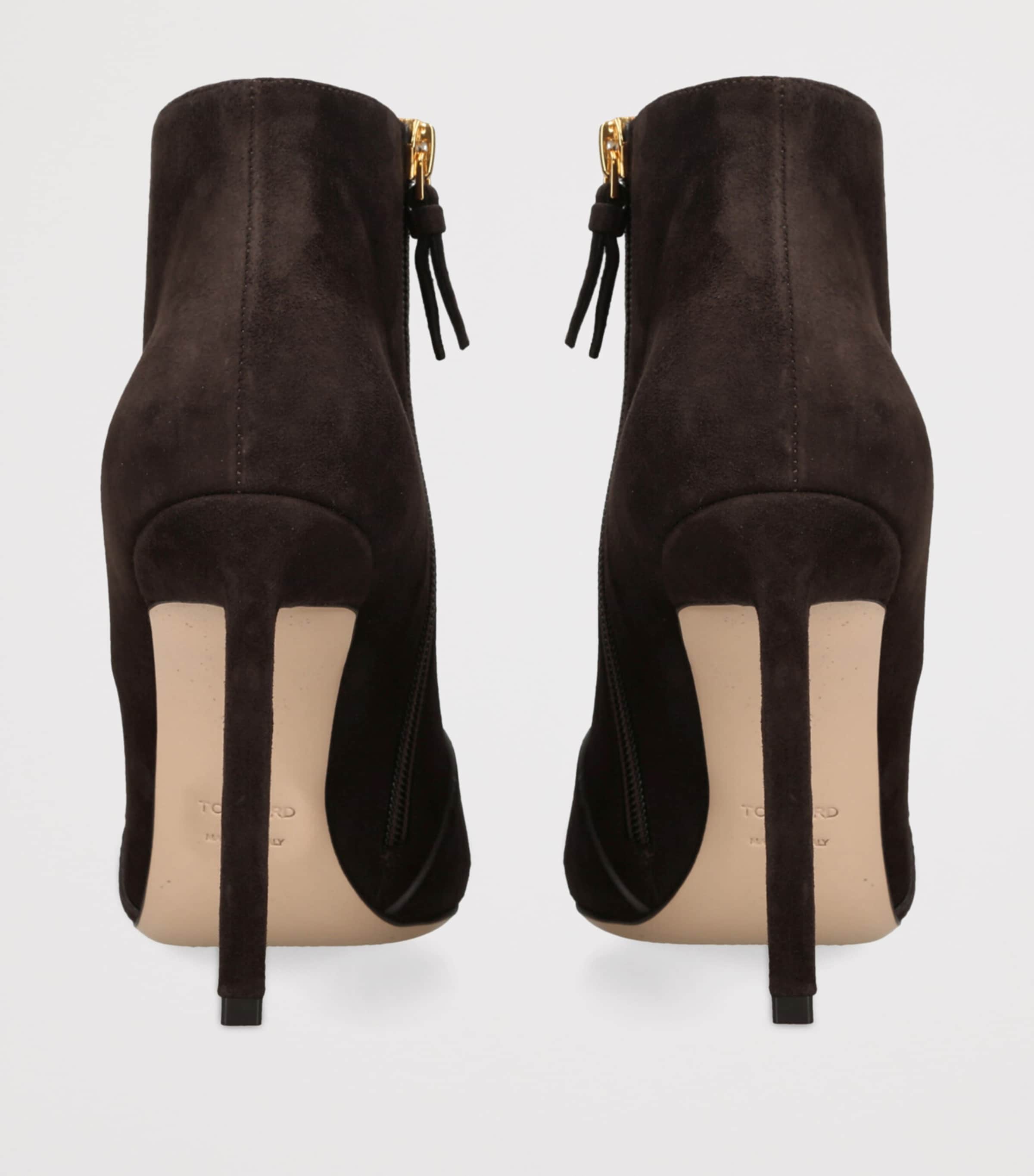 Suede Eve Ankle Boots 105 DARK BROWN Image 2