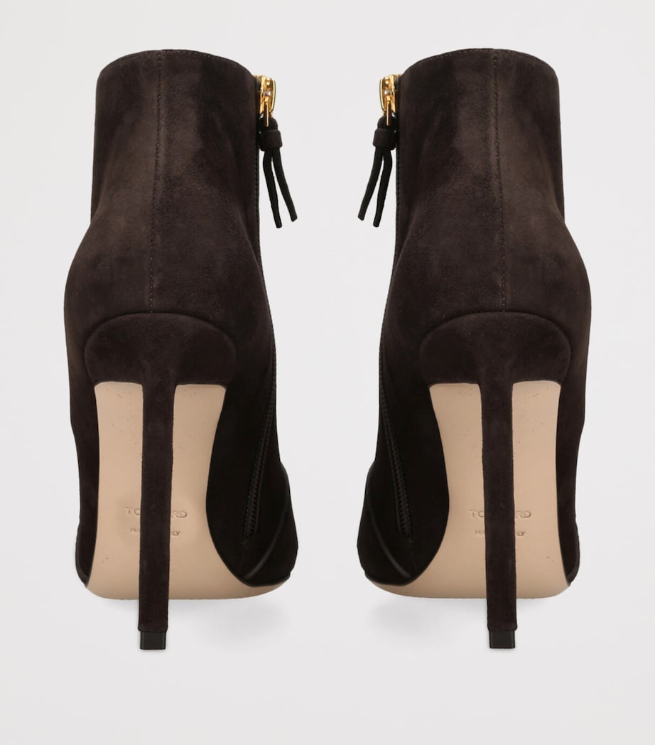 Suede Eve Ankle Boots 105 DARK BROWN Image 2