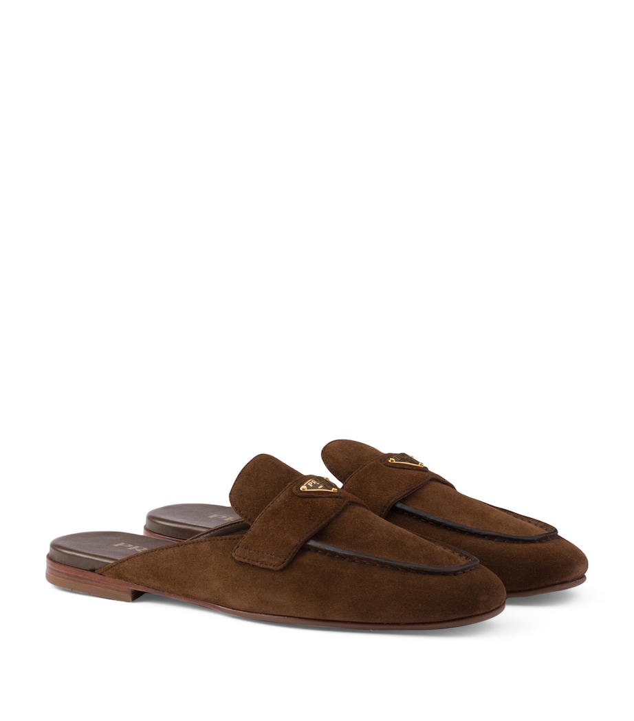 Suede Triangle Mules F0324 Image 1