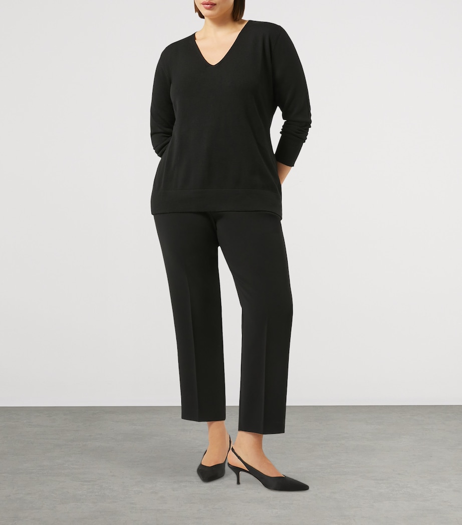 Cady Cropped Slim Trousers BLACK Image 2