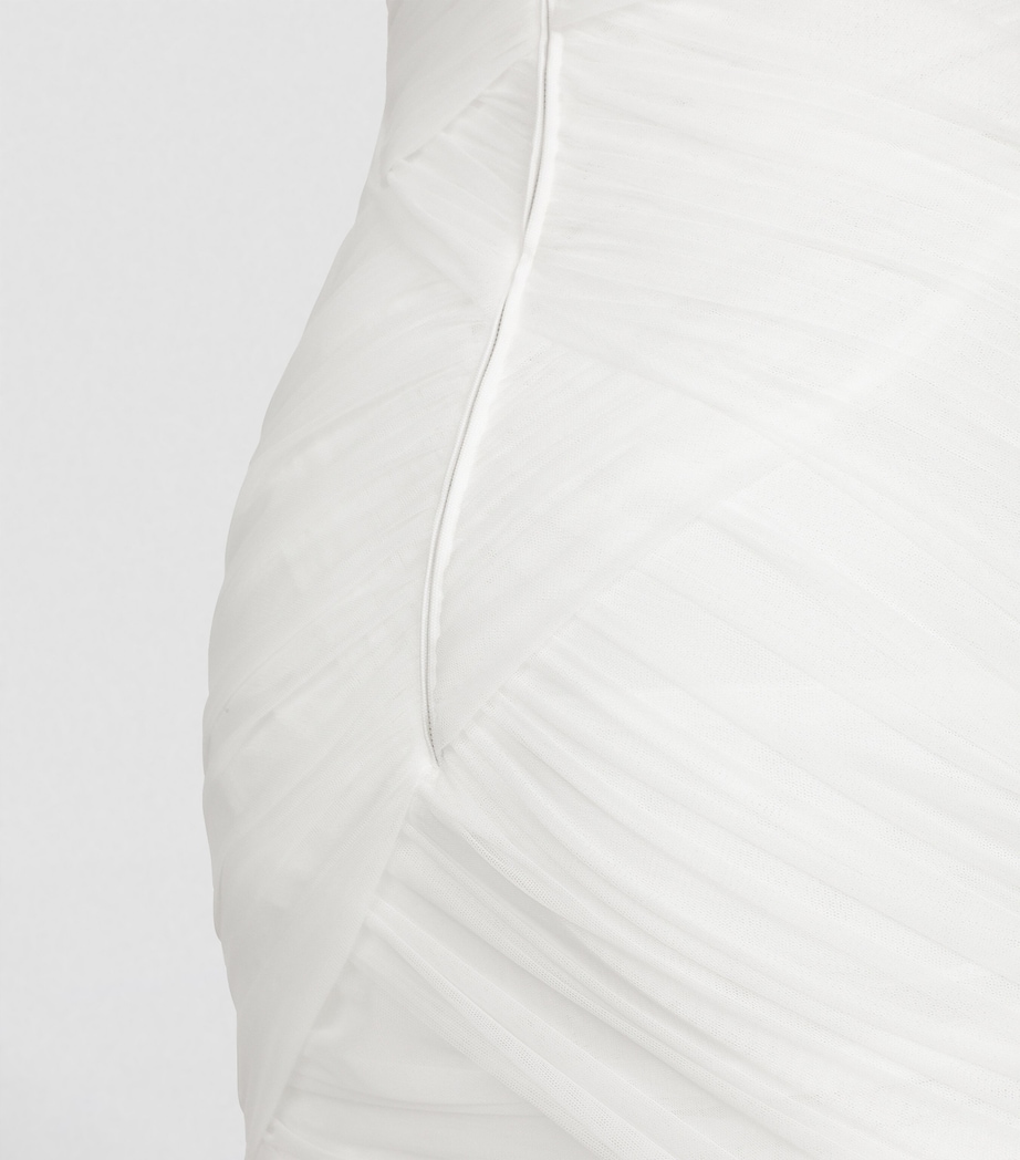 Ruched Midi Dress W0001-NATURAL WHITE Image 5