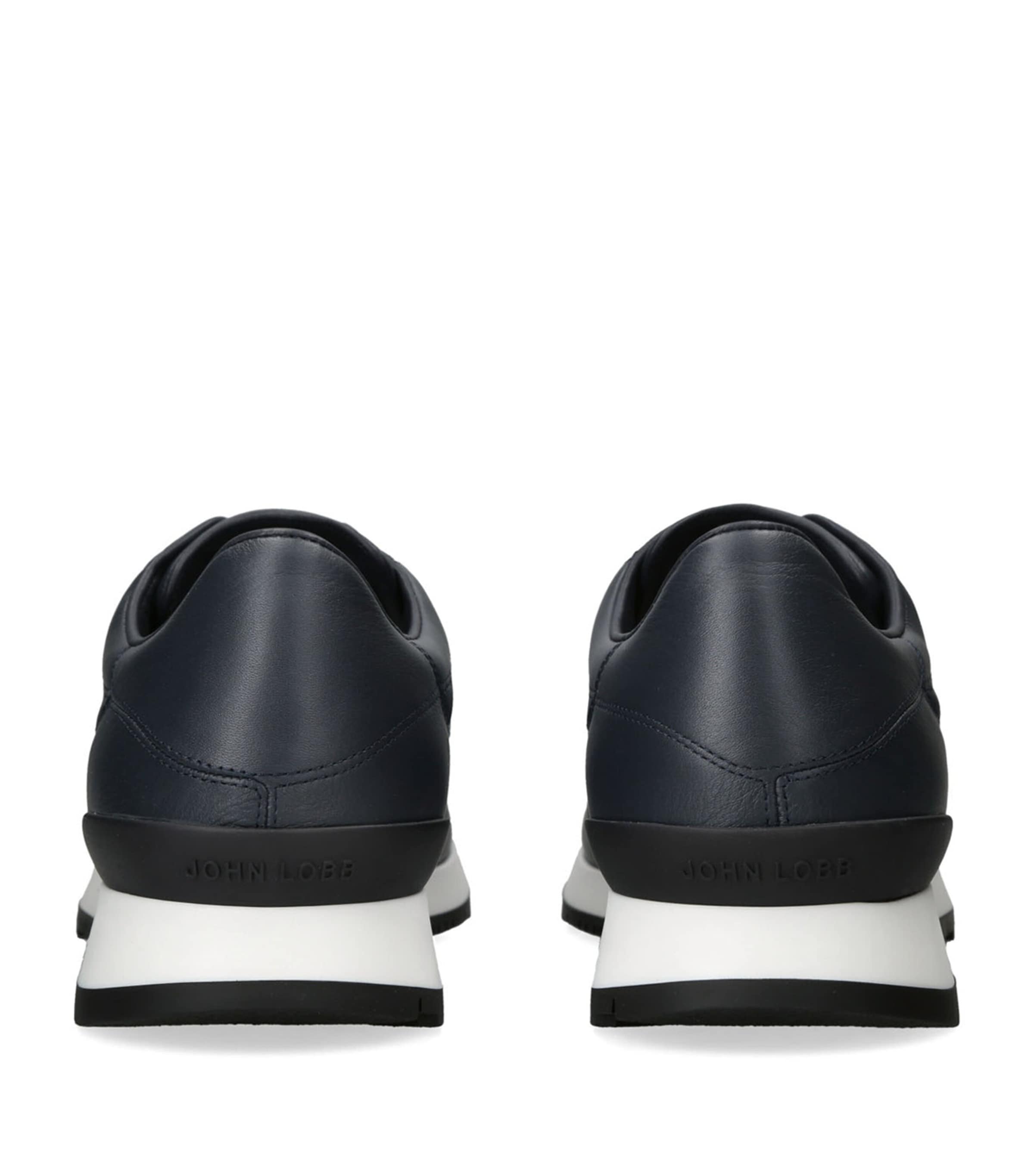 John Lobb Leather Lift Slip-On Sneakers Navy Image 2
