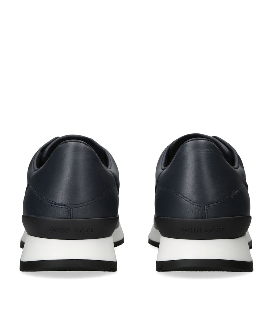 Leather Lift Slip-On Sneakers NAVY Image 2