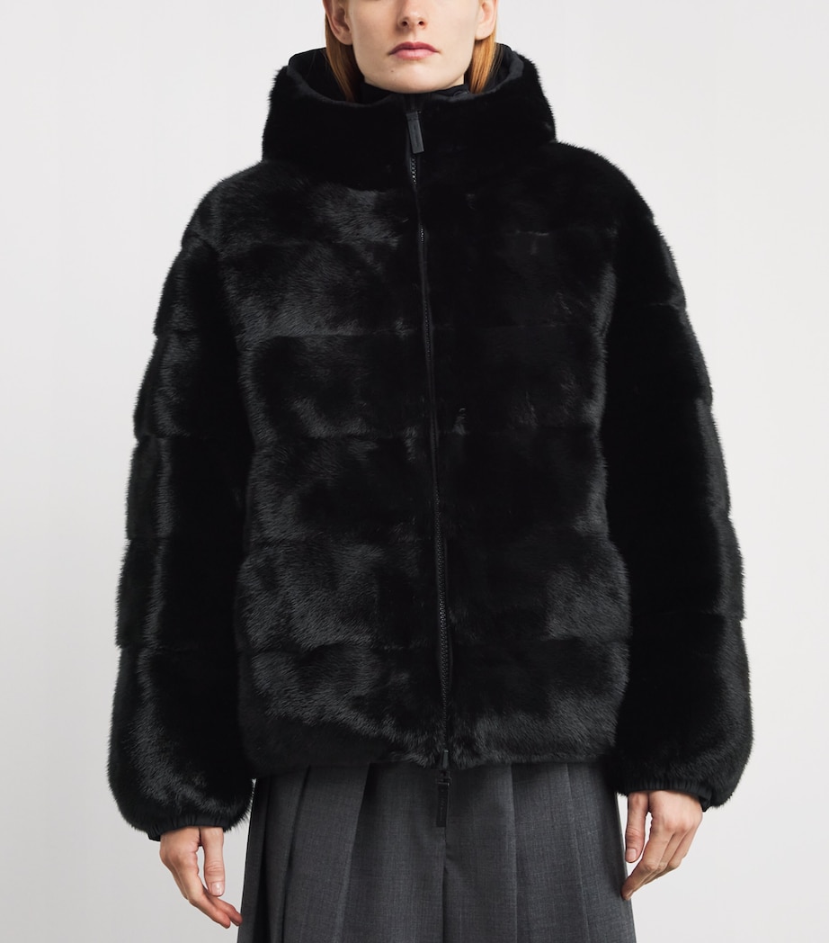 Down Mink Fur-Blend Reversible Jacket C99 Image 3