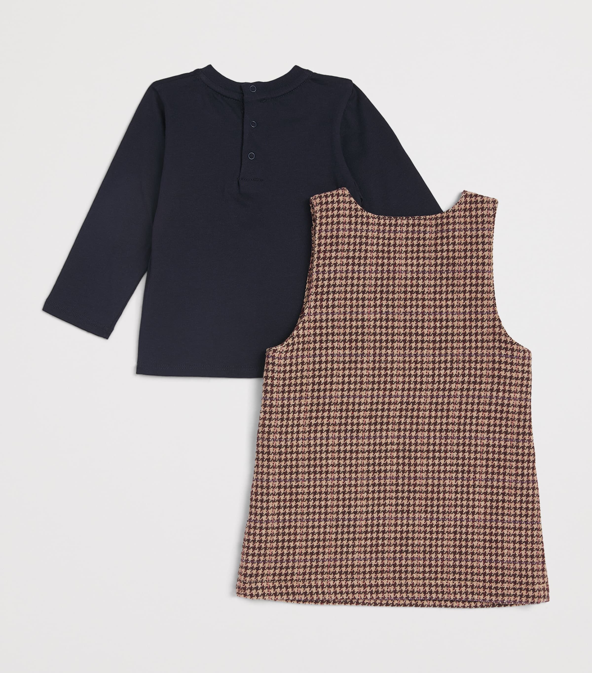 Chloé Kids T-Shirt and Dress Set (6-36 Months) Stone Choc Vbr Image 2