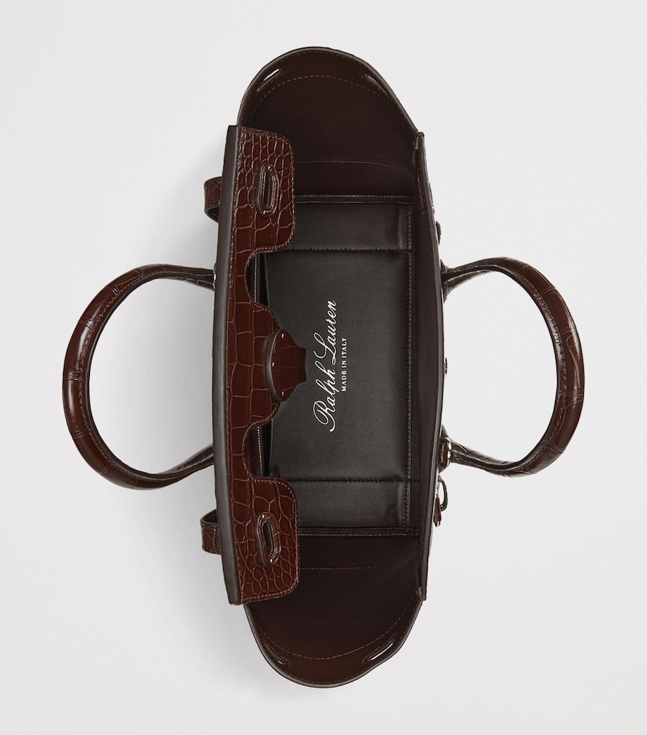 Wool-Alligator Soft Ricky 33 Top-Handle Bag MOCHA/MEDIUM GREY Image 4