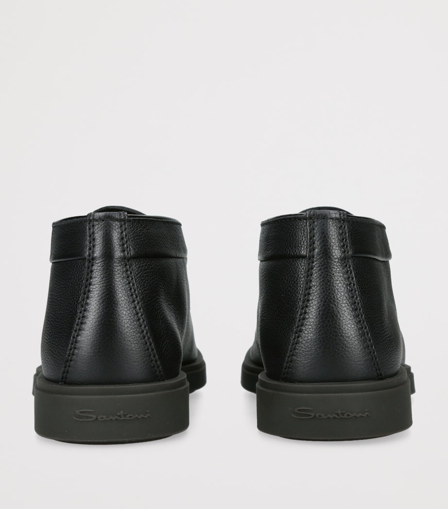 Leather Detroit Ankle Boots BLACK Image 2