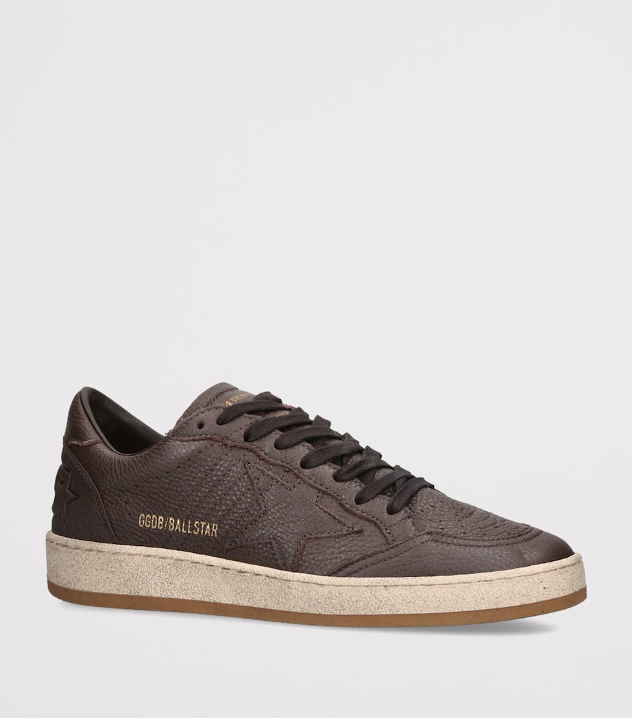 Golden Goose Leather Ball Star Sneakers Dark Brown Image 2