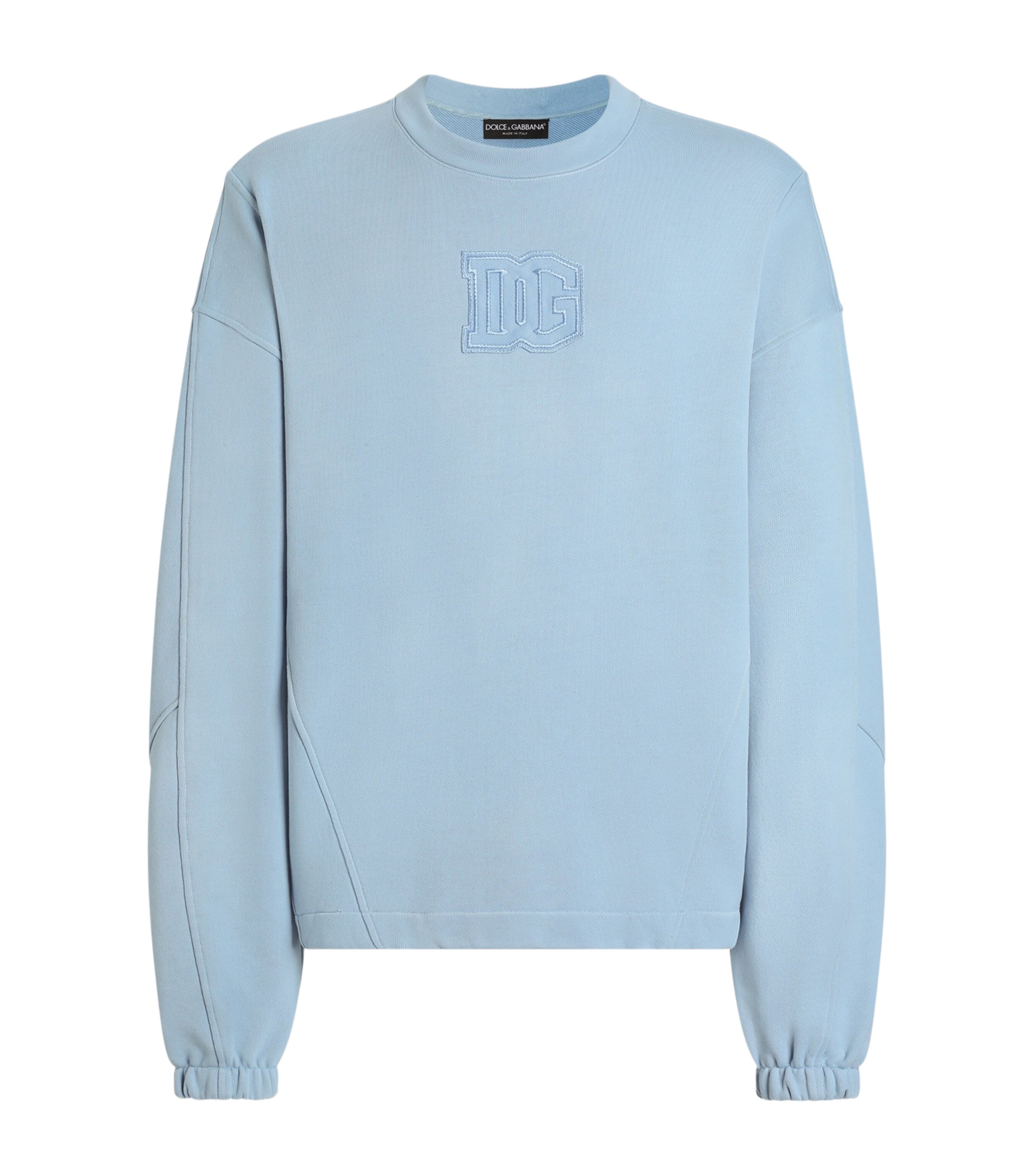 Dolce&Gabbana Mens Logo Sweatshirt Sky Blue Image 1