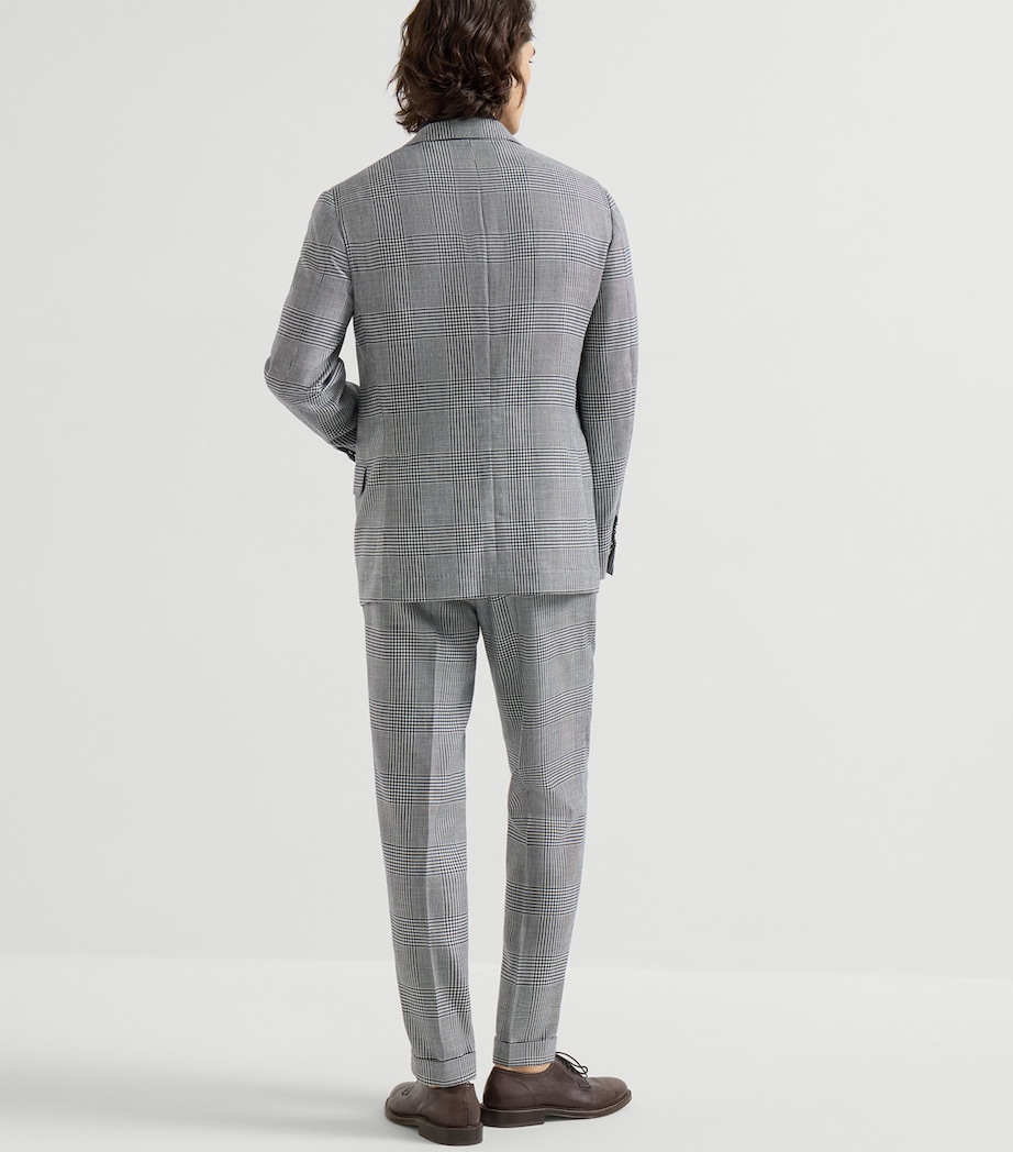 Virgin Wool-Blend Prince of Wales 2-Piece Suit C003 Image 3
