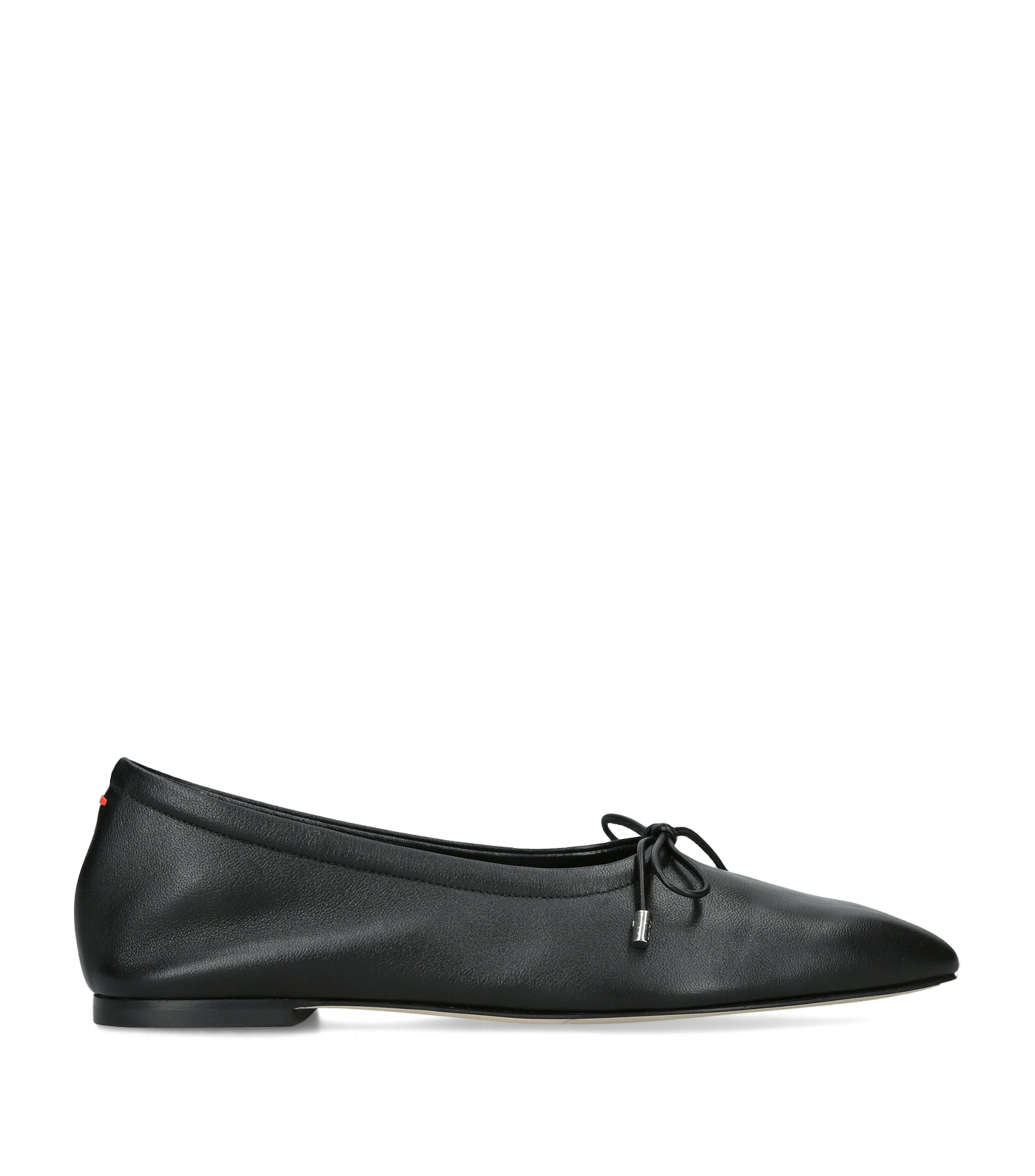 aeyde Leather Nomi Ballet Flats Black