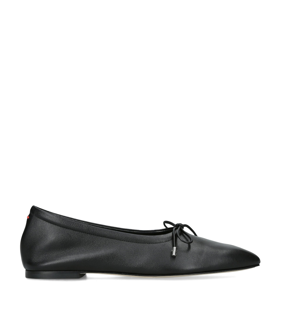 aeyde Leather Nomi Ballet Flats Black