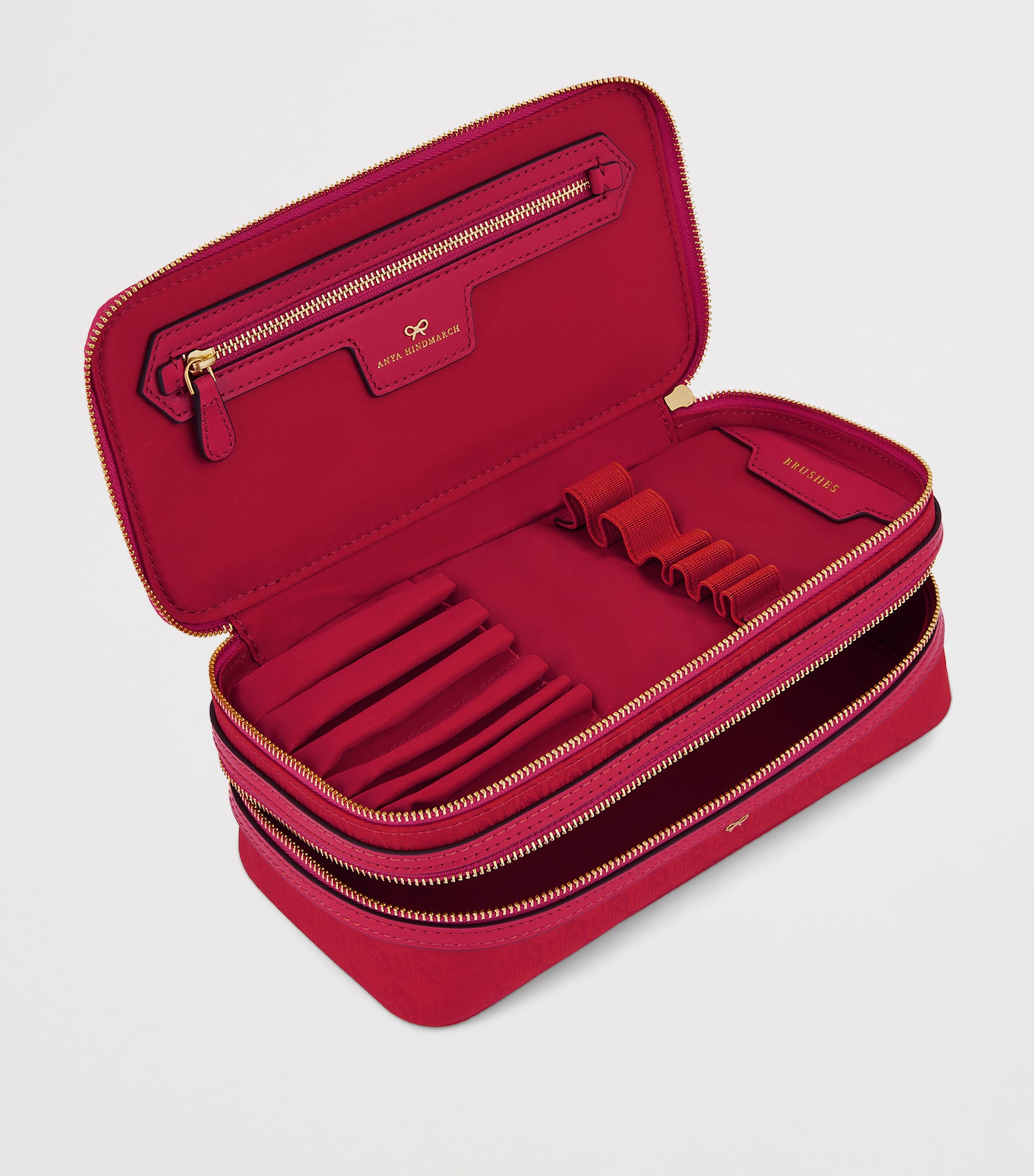 Jacquard Logo Make-Up Pouch MAGENTA Image 5