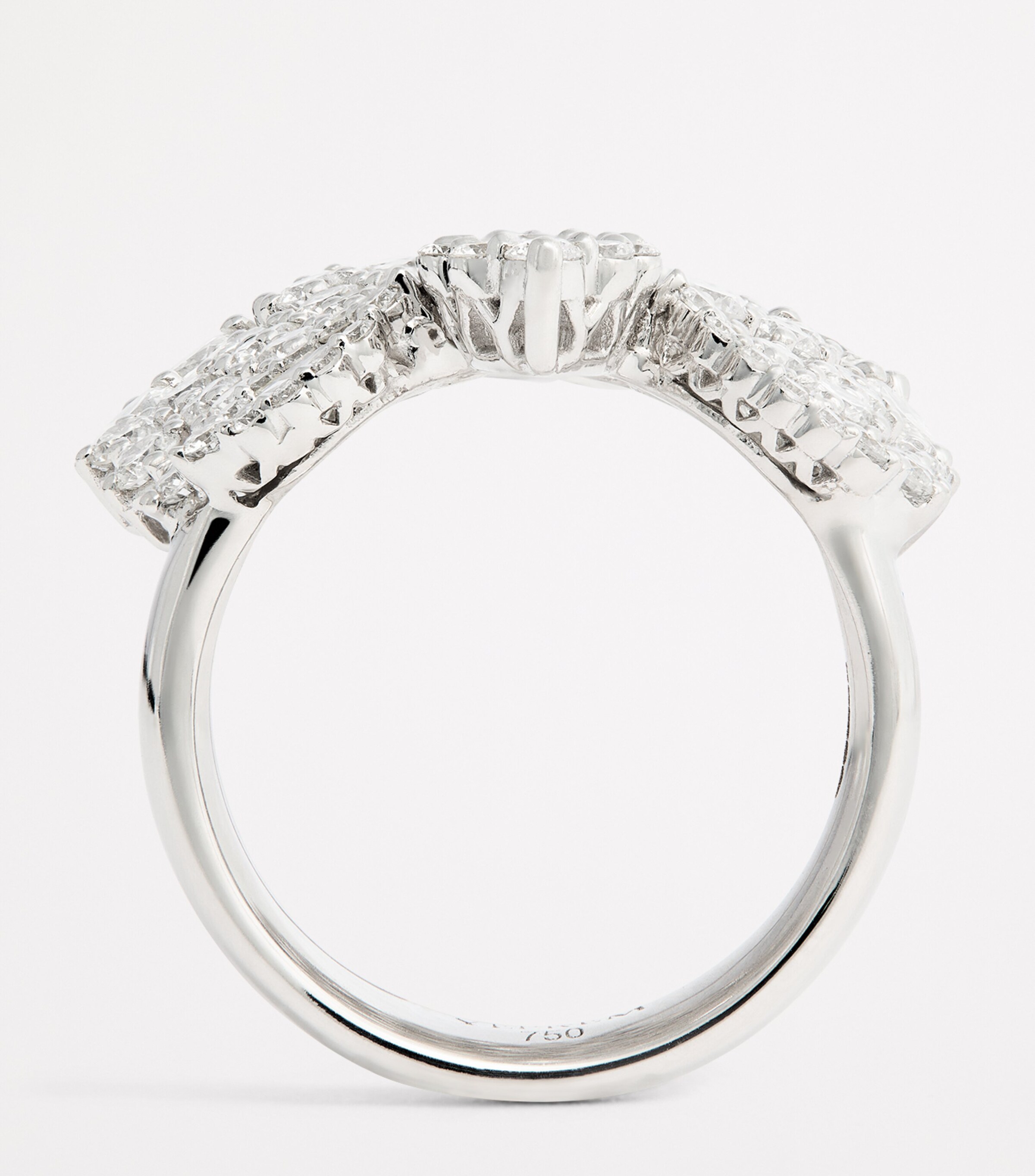 Yeprem White Gold and Diamond Cluster Ring White Gold Image 3