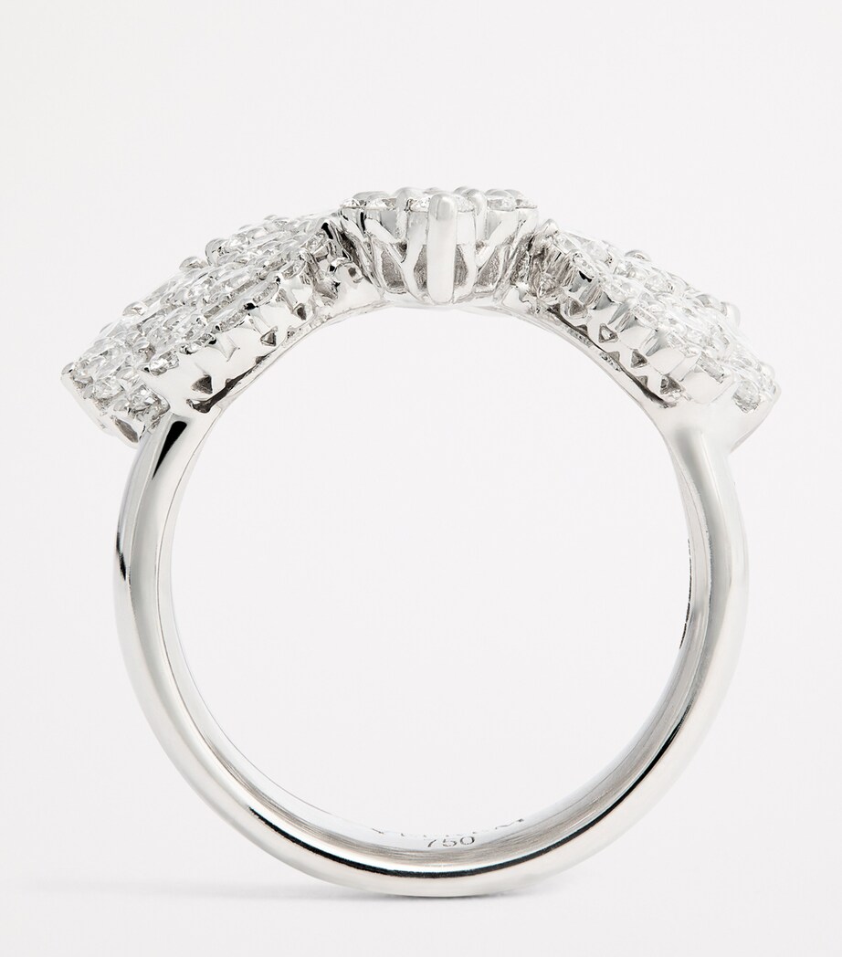 Yeprem White Gold and Diamond Cluster Ring White Gold Image 3