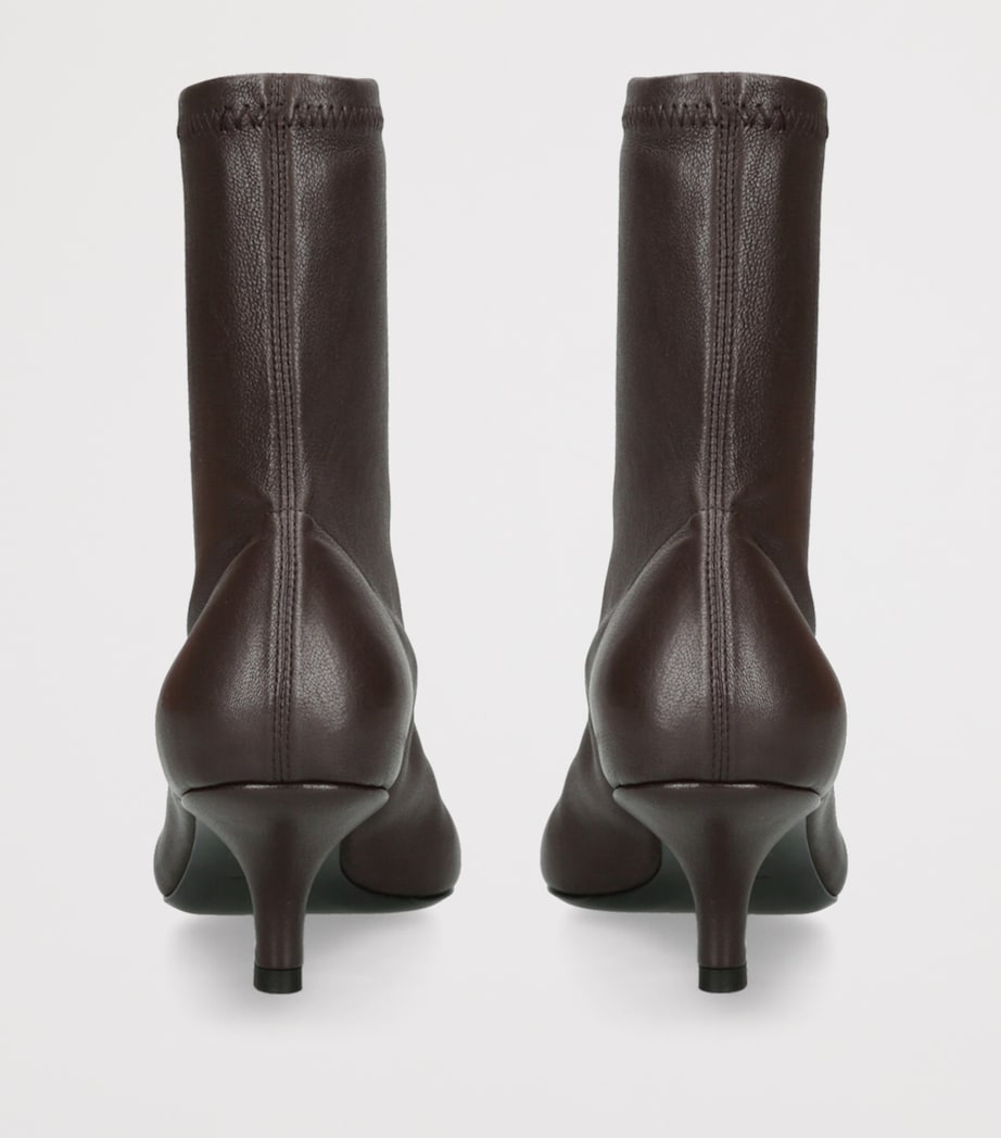 Nappa Leather Heeled Boots 55 DARK BROWN Image 2