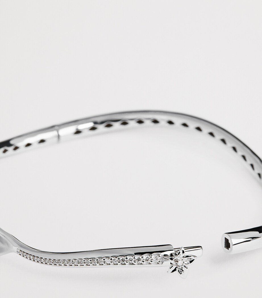 White Gold and Diamond Secret Garden Gloria Cuff WHITE GOLD Image 4