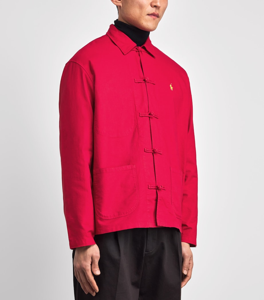 Polo Ralph Lauren Mens Cotton Lunar New Year Overshirt Red Image 3