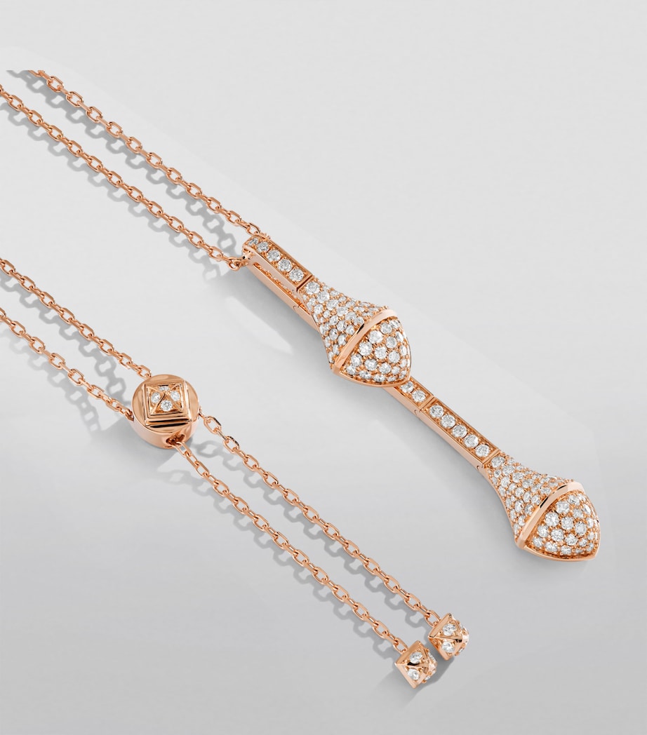 Rose Gold and Diamond Cleo Pendant Necklace ROSE GOLD Image 2