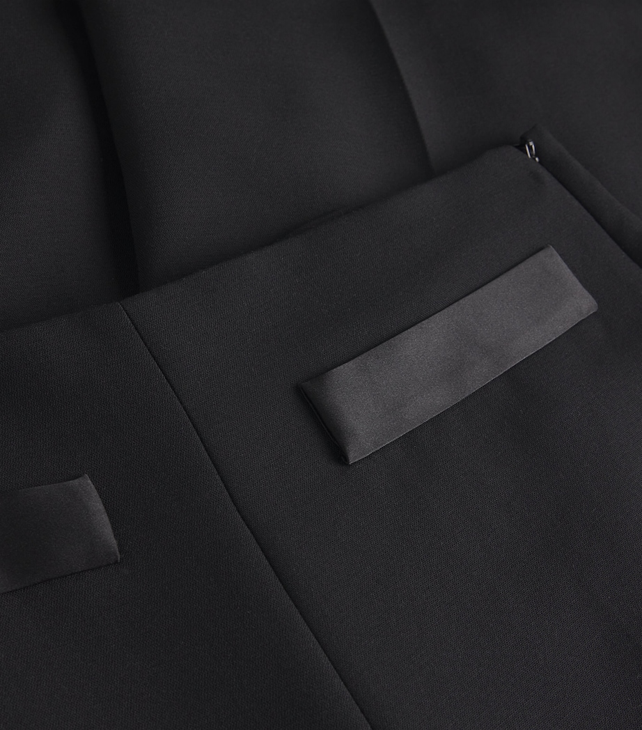 High-Rise Wide-Leg Trousers BLACK Image 5