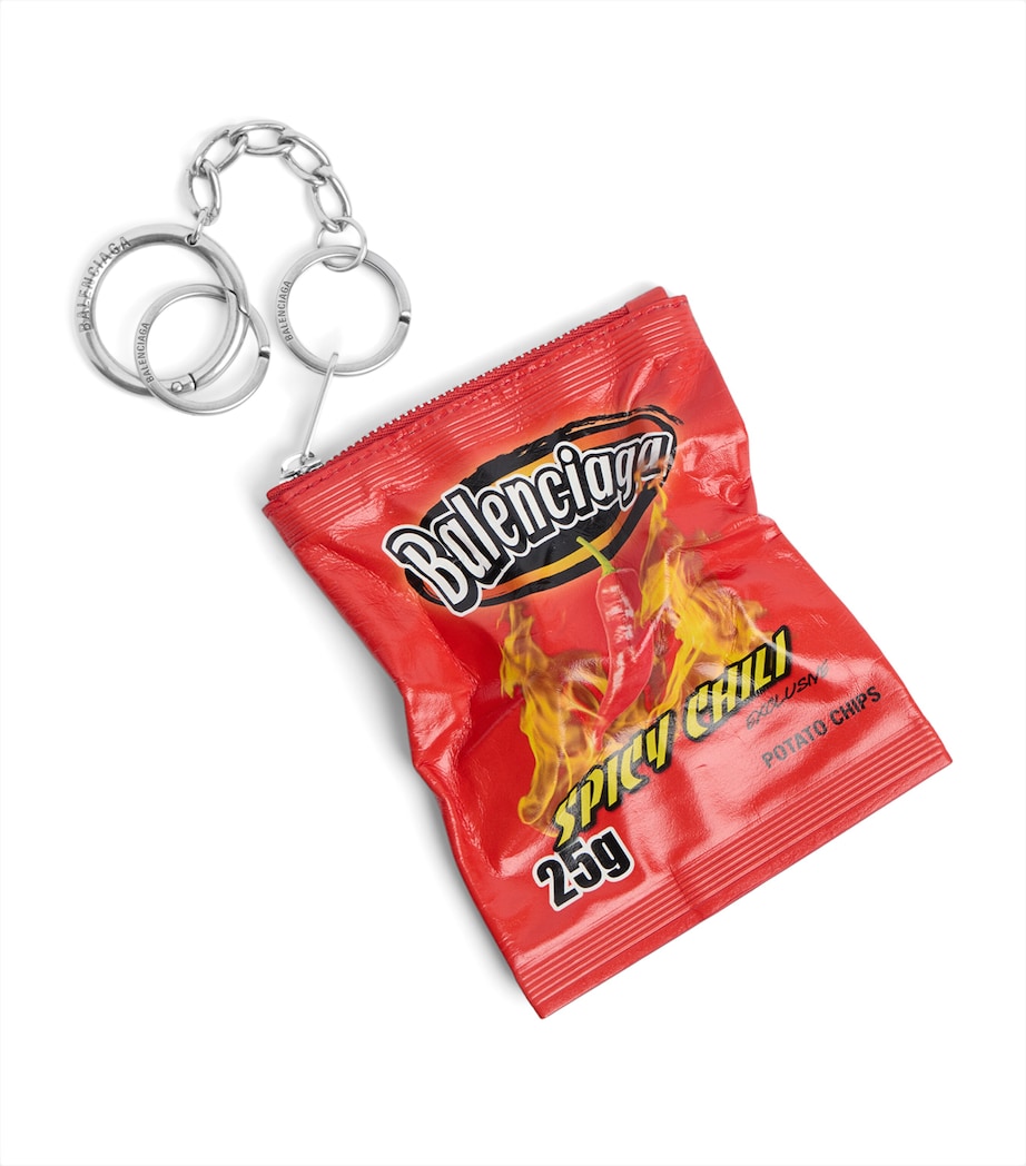 Calf Leather Chips Keyring 6450 Image 1