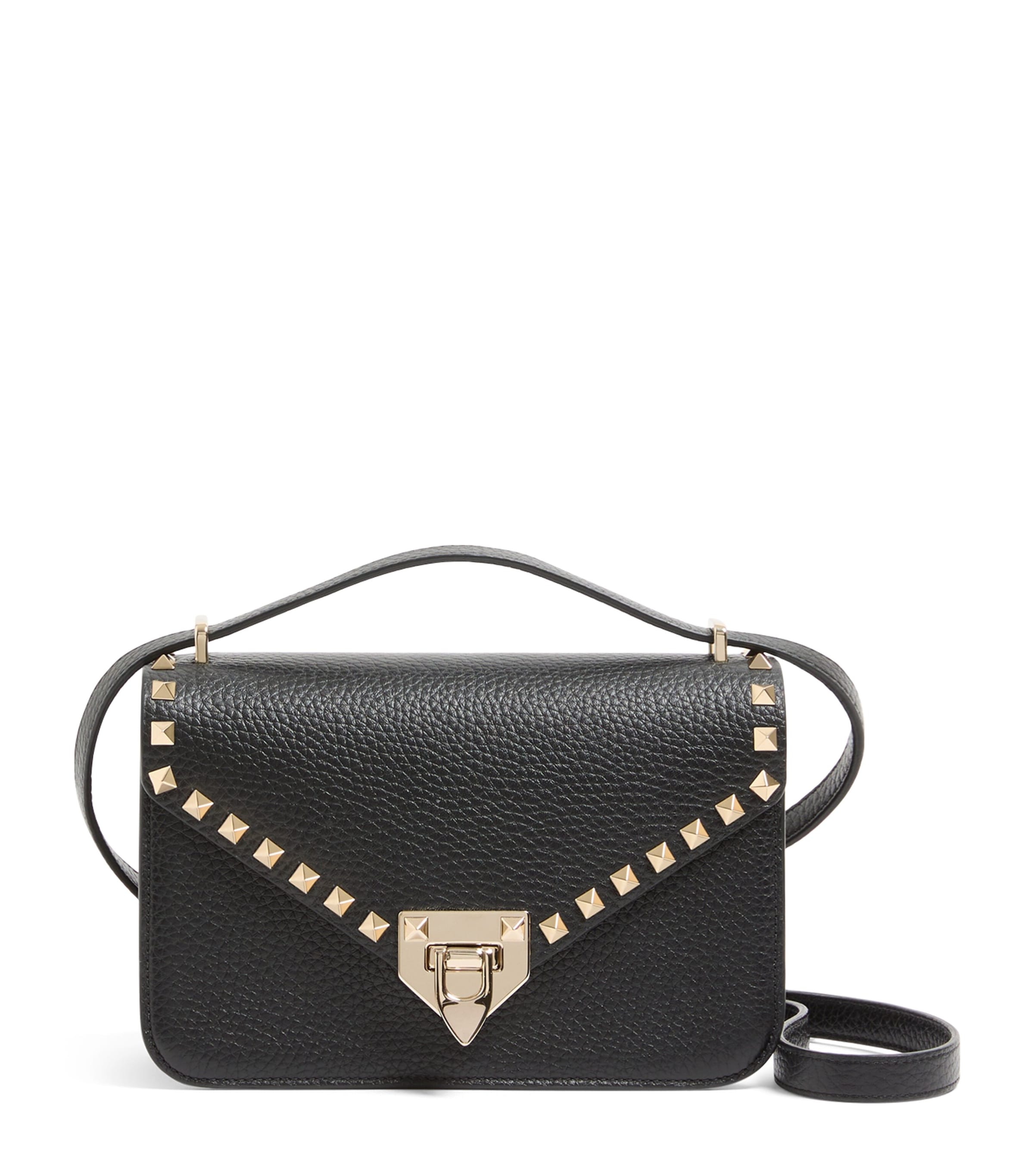 Valentino Garavani Grained Leather Rockstud Shoulder Bag Image 1