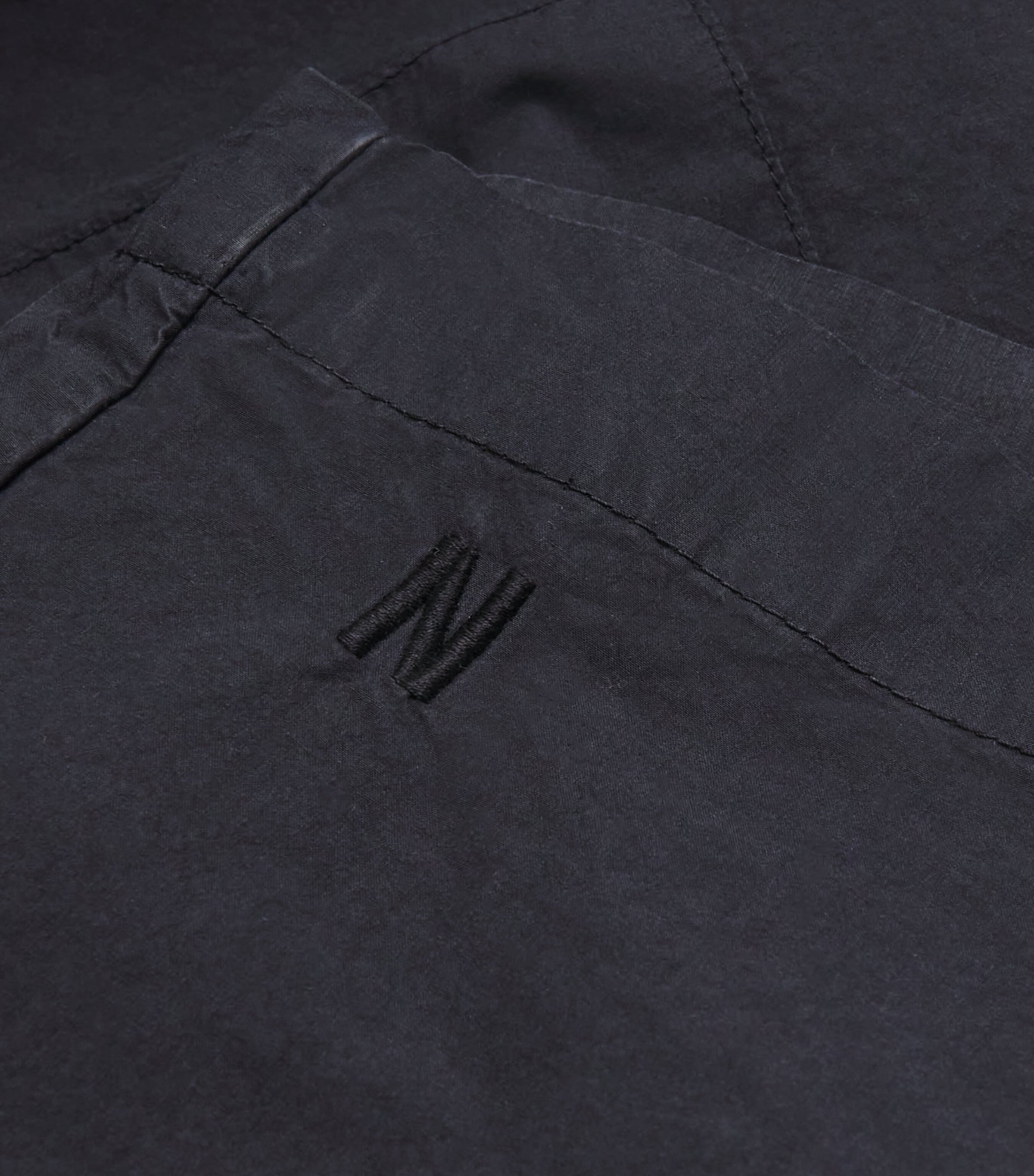 Norse Projects Mens Cotton-Lyocell Drawstring Shorts Dark Navy Image 5