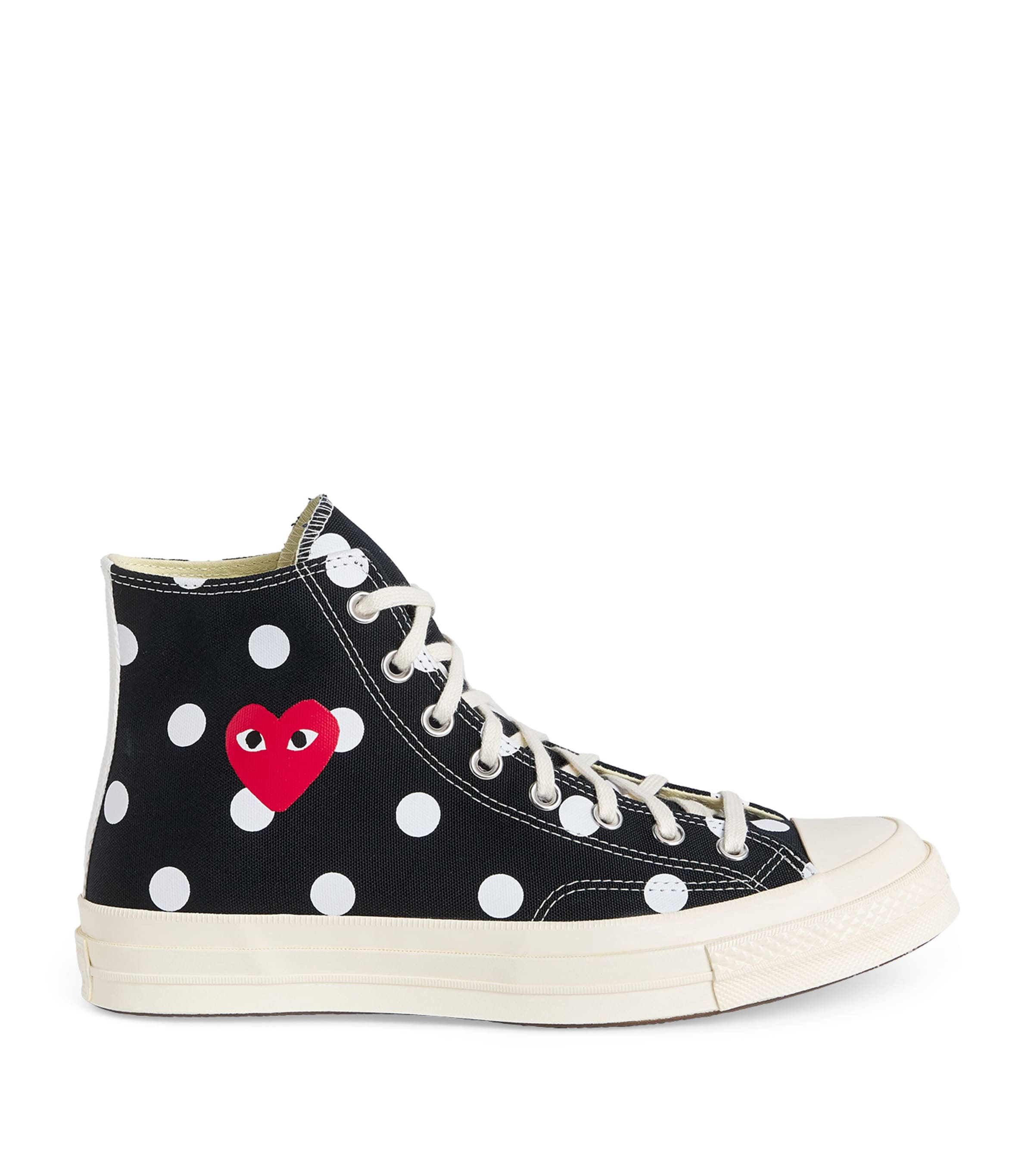 Comme Des Garçons Play X Converse Unisex Chuck Taylor High Top Sneakers In Black