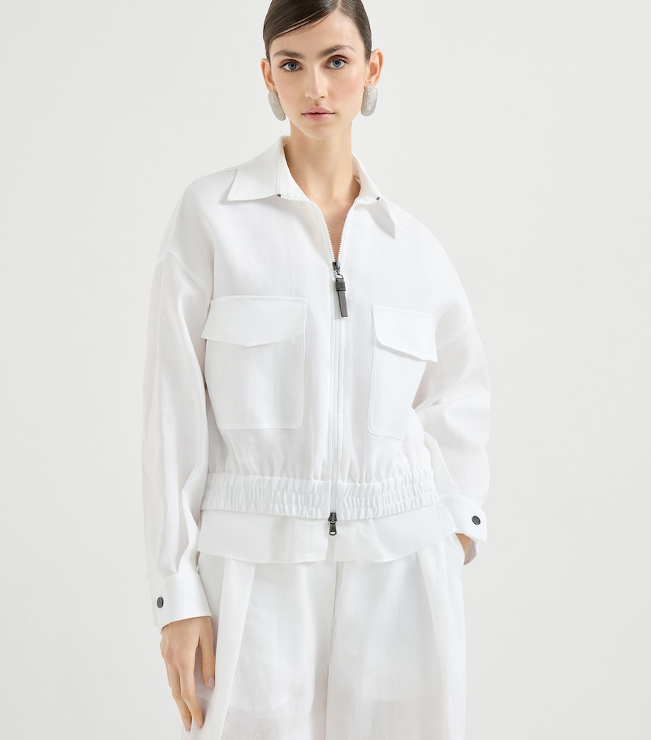 Brunello Cucinelli Womens Cotton Zip-Up Jacket Image 5