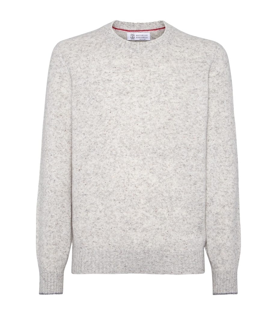 Alpaca-Wool-Silk Flecked Sweatshirt CL073 Image 1